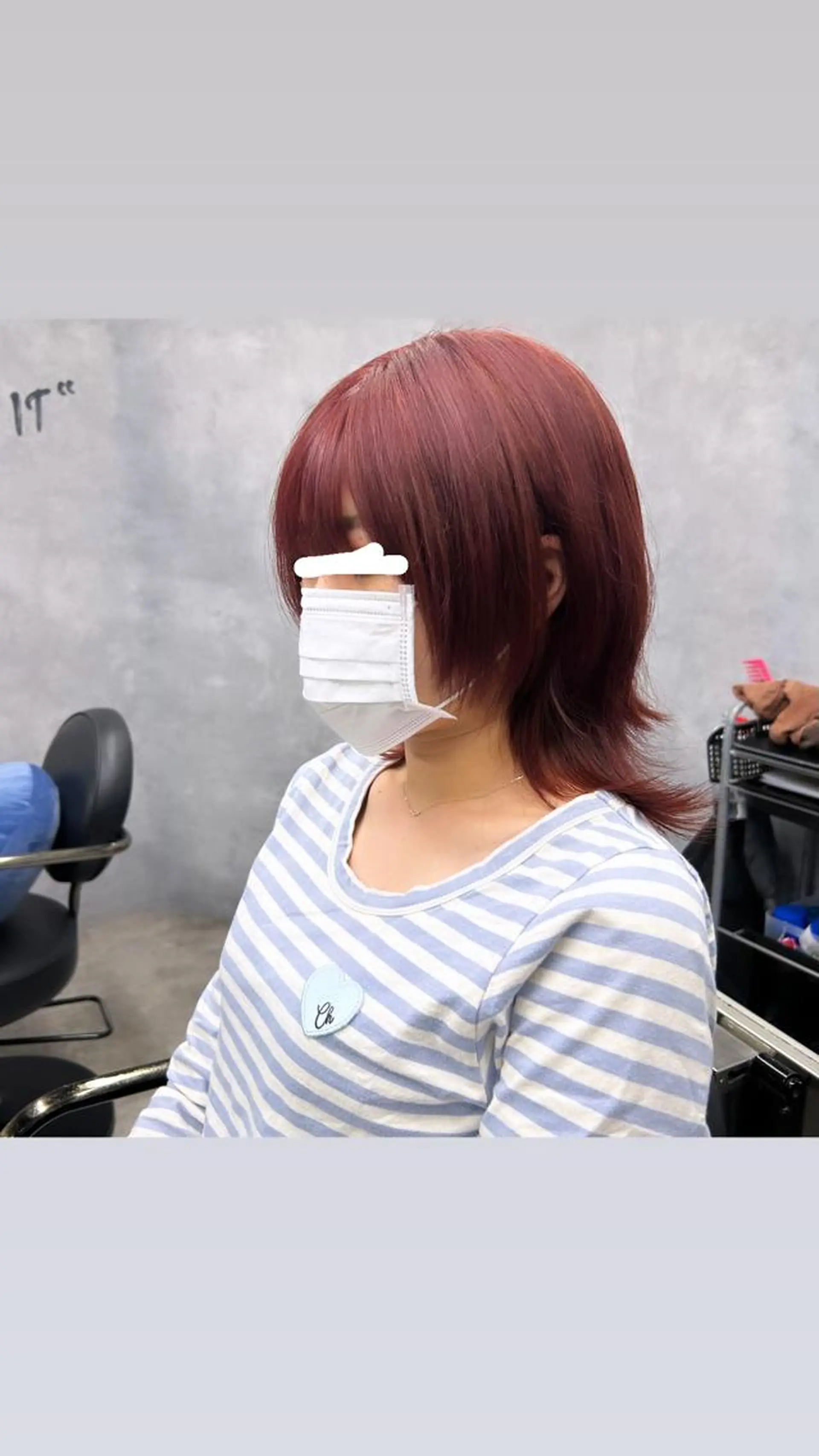 ミディアム ウルフカット Hui.所属・縮毛矯正・髪質改善 特化 出納 直起のヘアスタイル