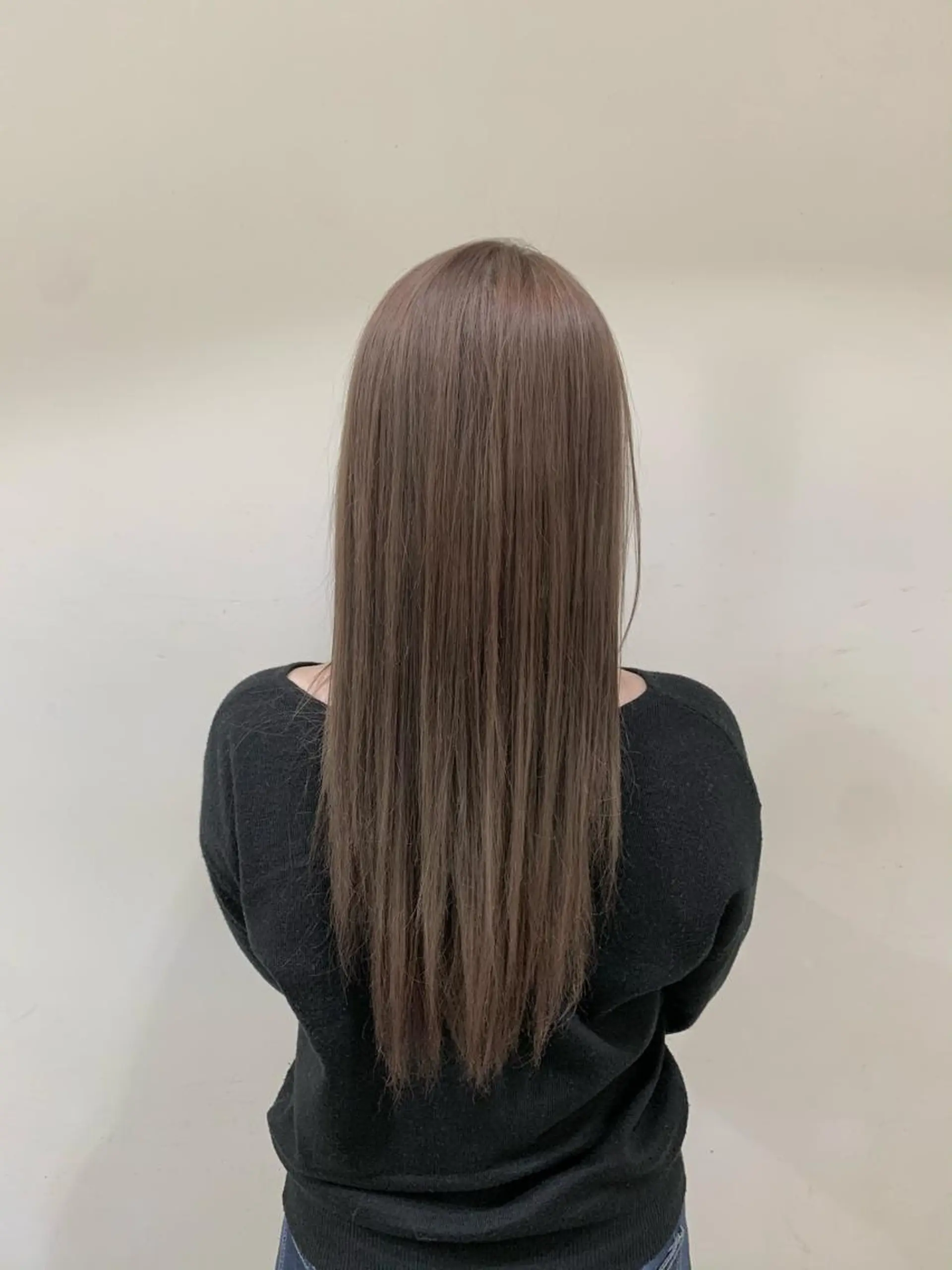 セミロング カラー グレージュ ヘアカラー トリートメント バレイヤージュ／ ブリーチ/鎌田のヘアスタイル