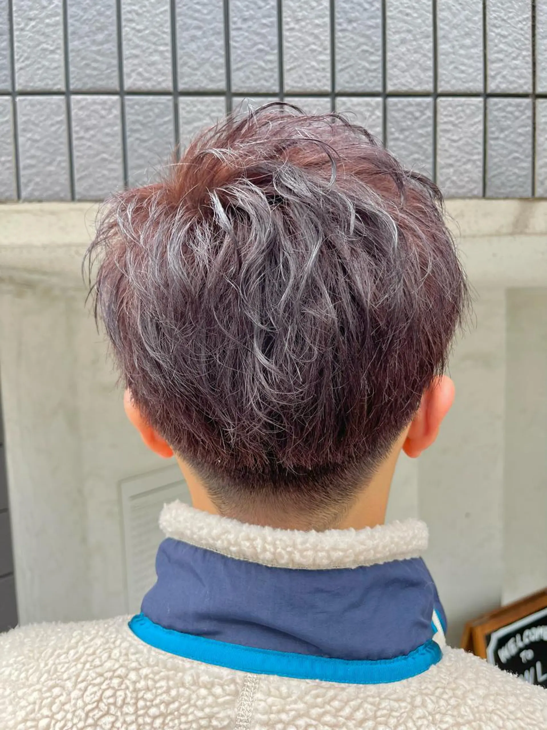 カラー メンズ アッシュ パープルアッシュ ヘアカラー FUJINO RYOのヘアスタイル