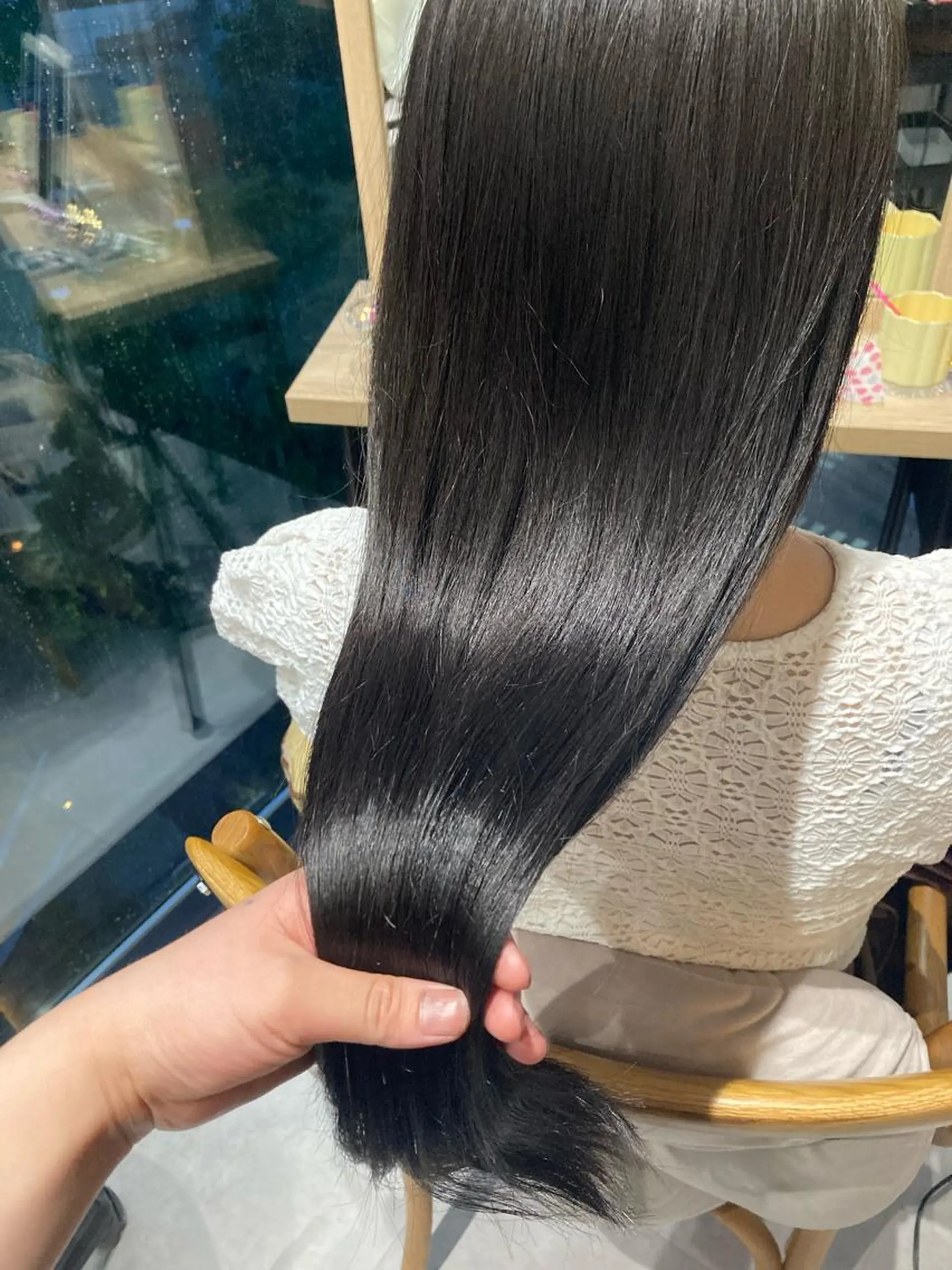 ロング ヘアカラー トリートメント ✨色持ちの良い艶 カラー✨蟹江真世のヘアスタイル