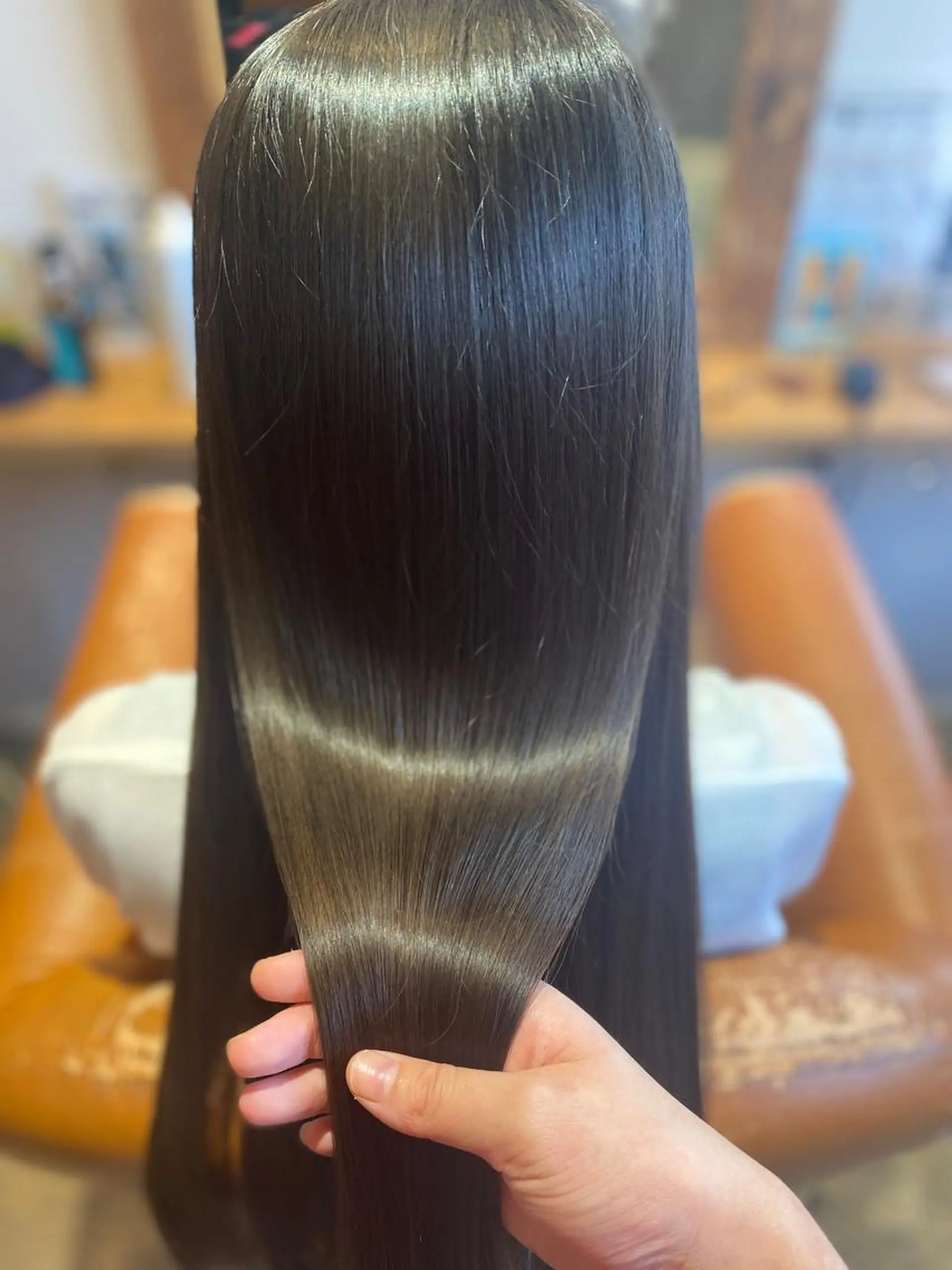 ロング カラー トリートメント 髪質改善×矯正🫧 韓国ヘアasamiのヘアスタイル