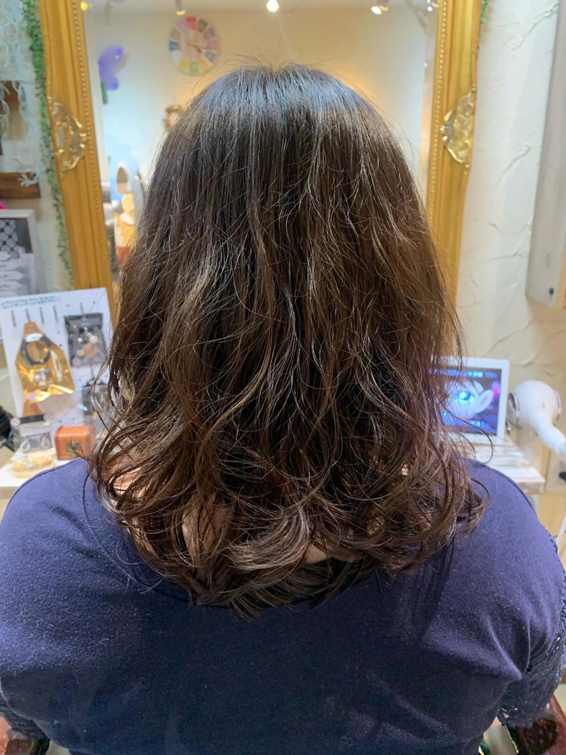 ミディアム パーマ カット パーマ 林 友美のヘアスタイル