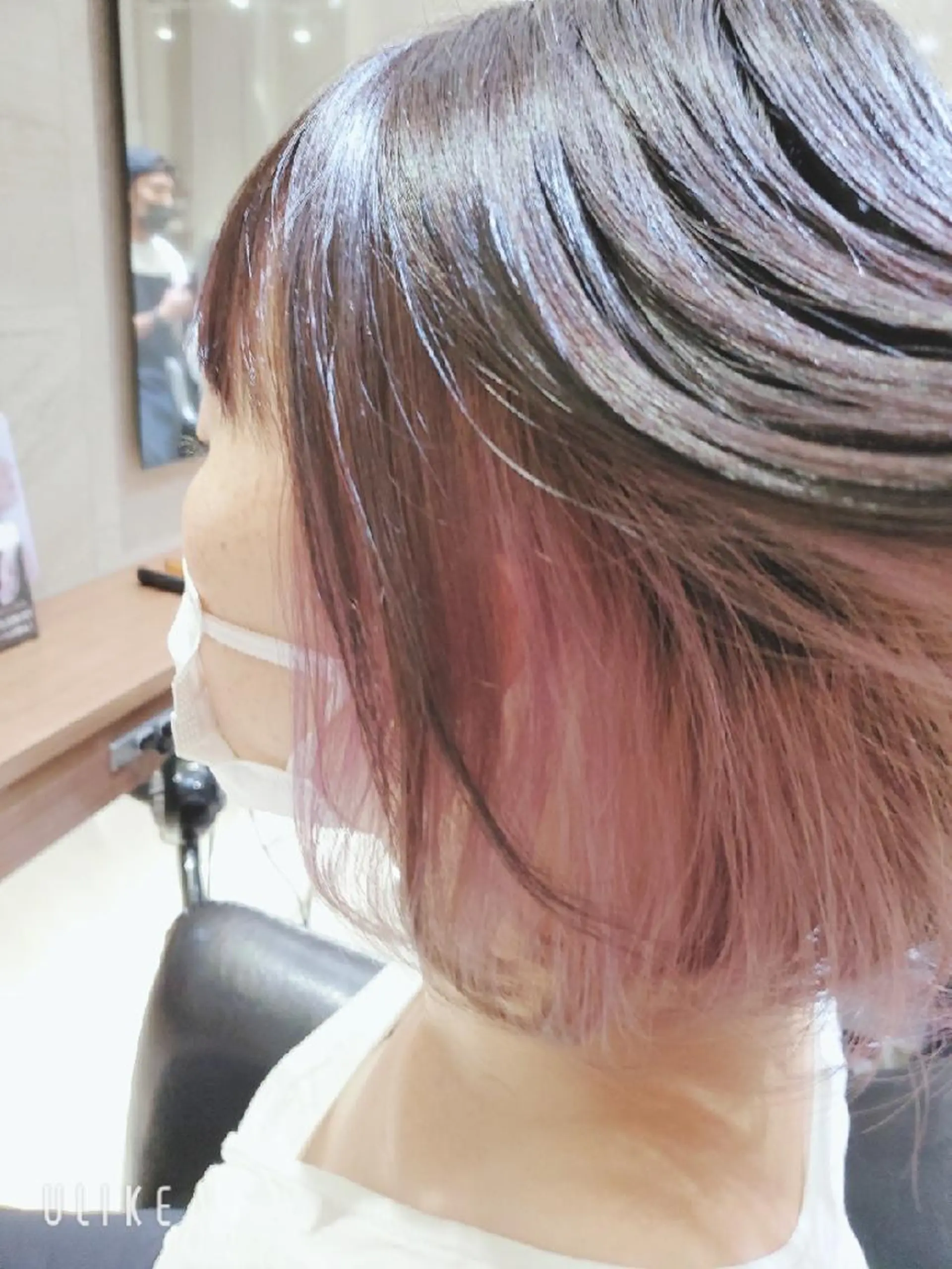 ショート カラー インナーカラー パープルカラー ボブ 💎カラー特化💎 長嶺文江💎のヘアスタイル