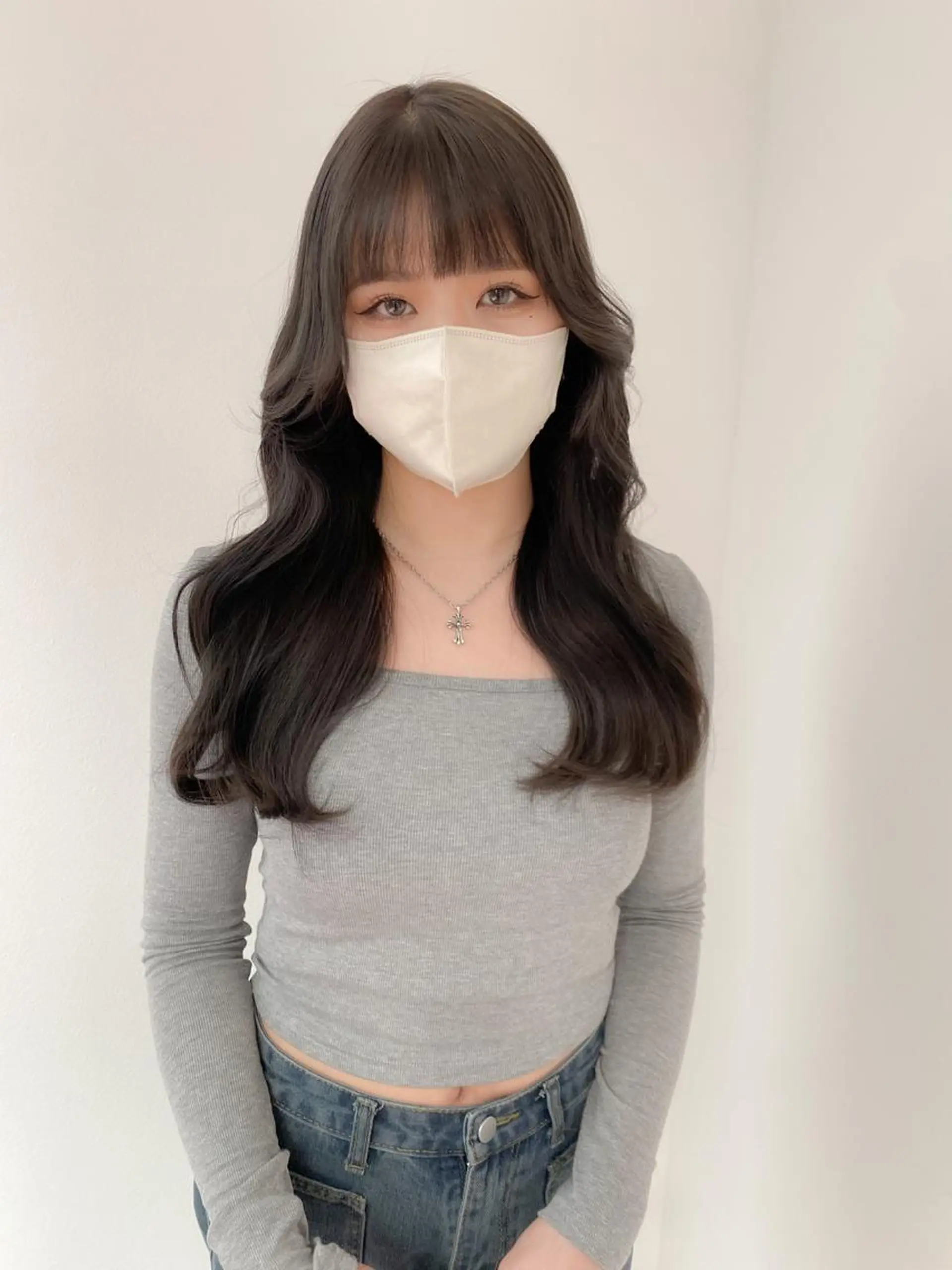 ロング カット ヘアカラー 髪質改善韓国レイヤー SHIORI🦋のヘアスタイル