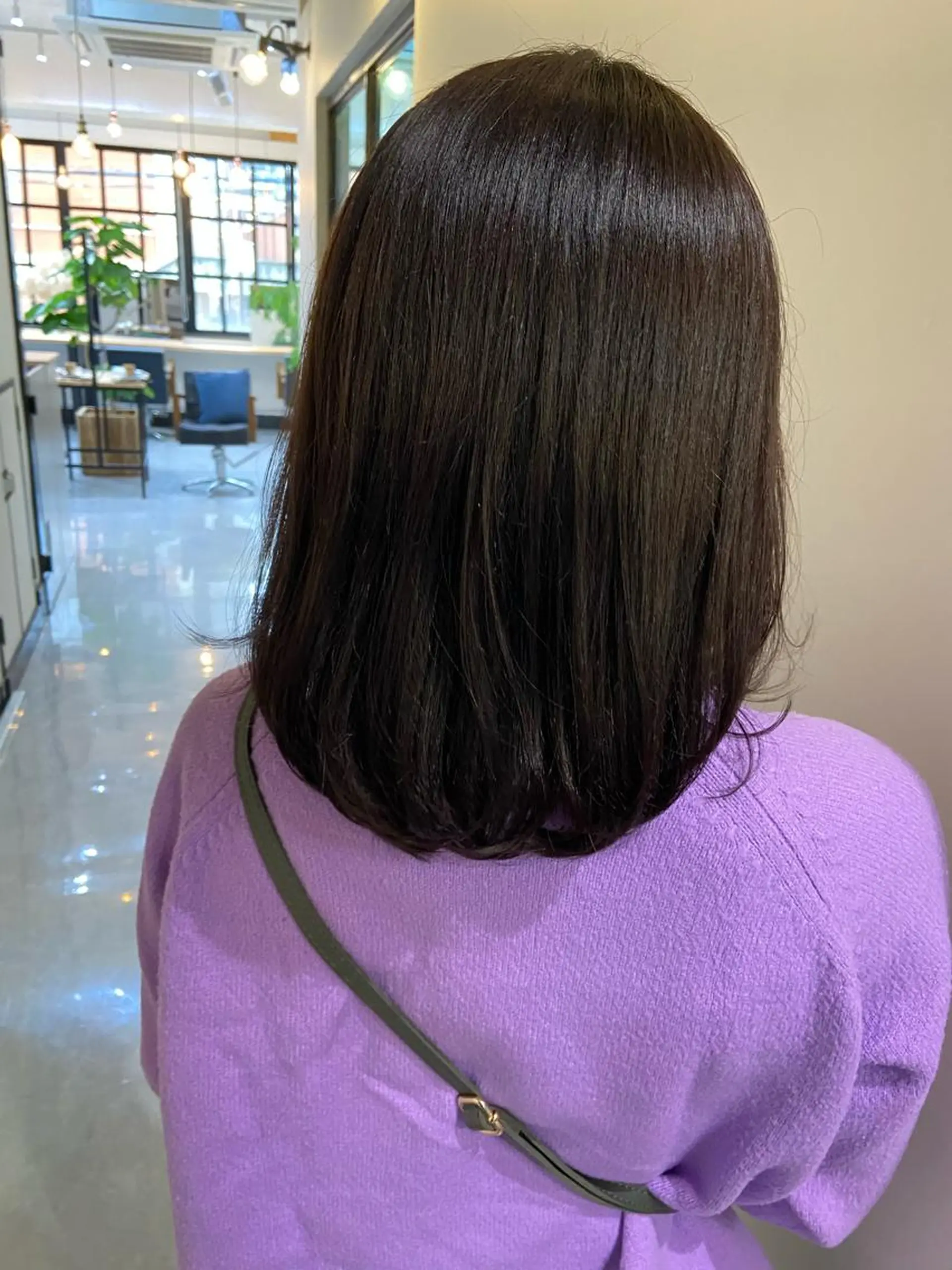 ミディアム カット ヘアカラー トリートメント 田中 あやなのヘアスタイル