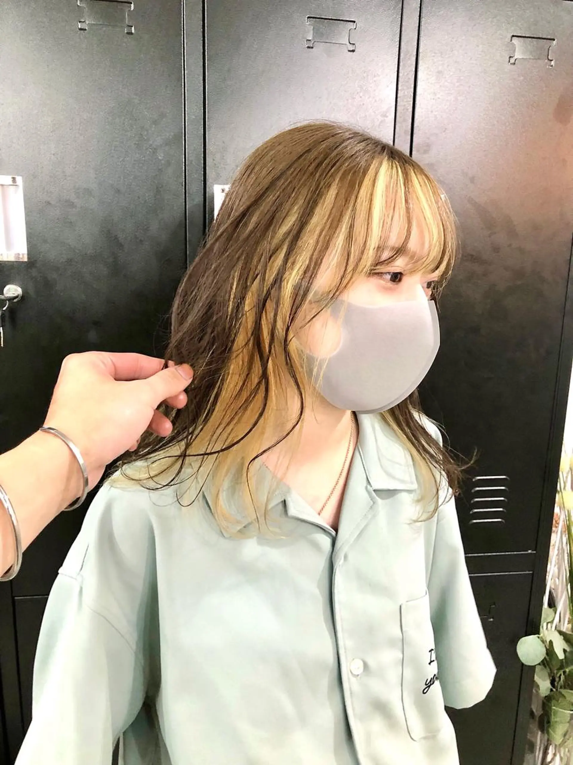 ロング カラー パーマ ヘアアレンジ メンズ キッズ ネイル マツエク・マツパ メンズバレイヤージュ メンズブリーチ メンズハイライト メンズインナーカラー メンズ韓国風 eir心斎橋店所属・心斎橋/ハイトーン/ RENのヘアスタイル