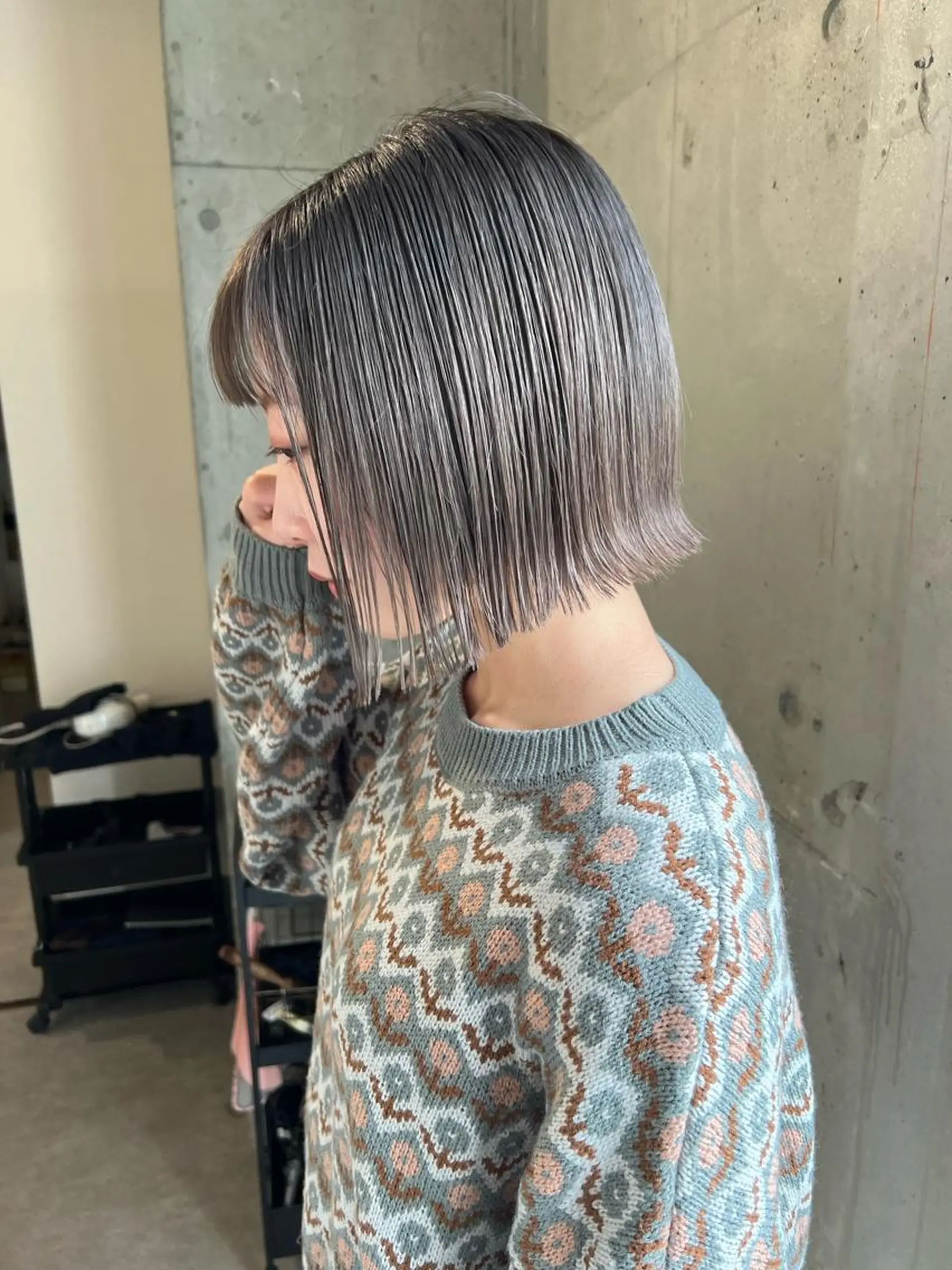 ショート カラー バレイヤージュ ブリーチ ケアブリーチ ハイライトカラー インナーカラー ヘアカラー トリートメント lani 天神大名/ブリーチのヘアスタイル