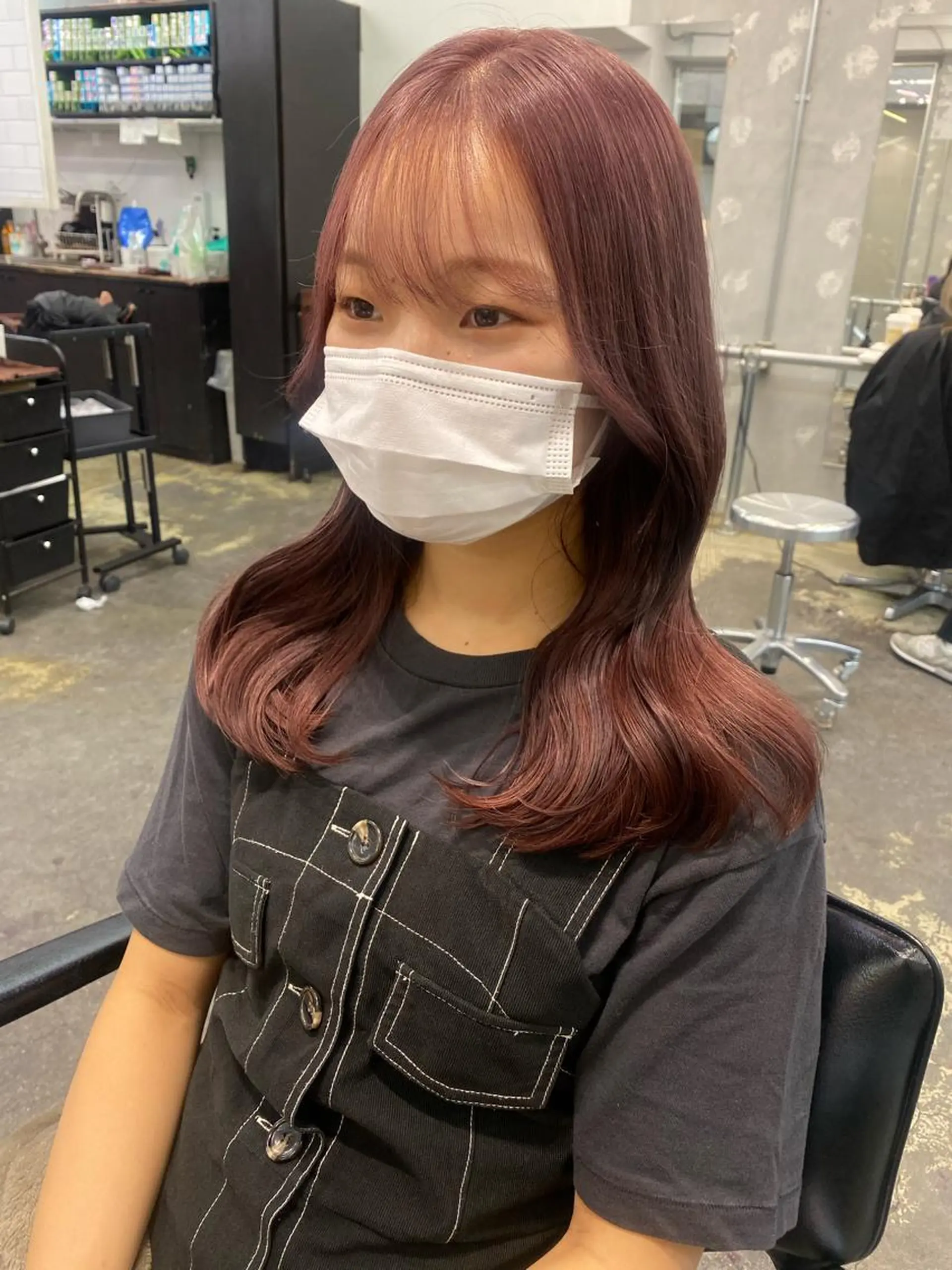 セミロング カラー 💗💗韓国レイヤー yu-ki💗💗のヘアスタイル