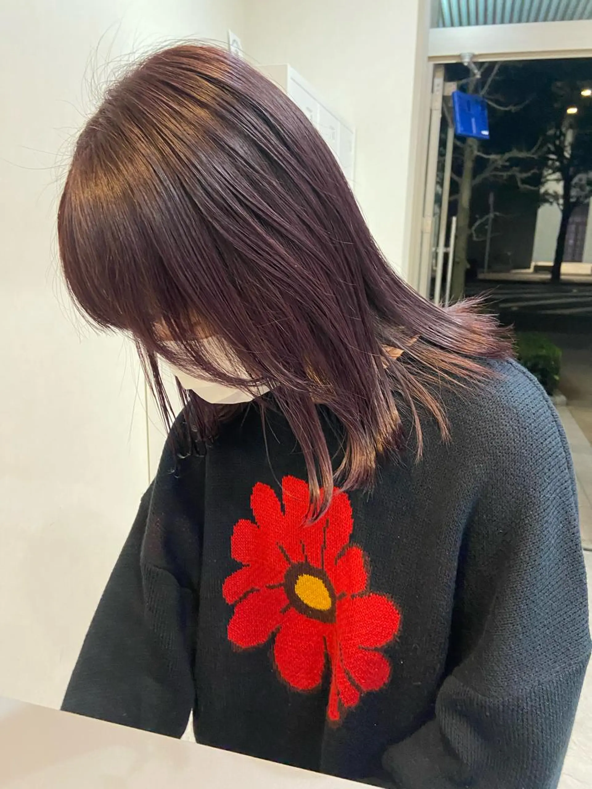 セミロング パープルカラー ボブ/透明感カラー 🧸YUI❤️のヘアスタイル