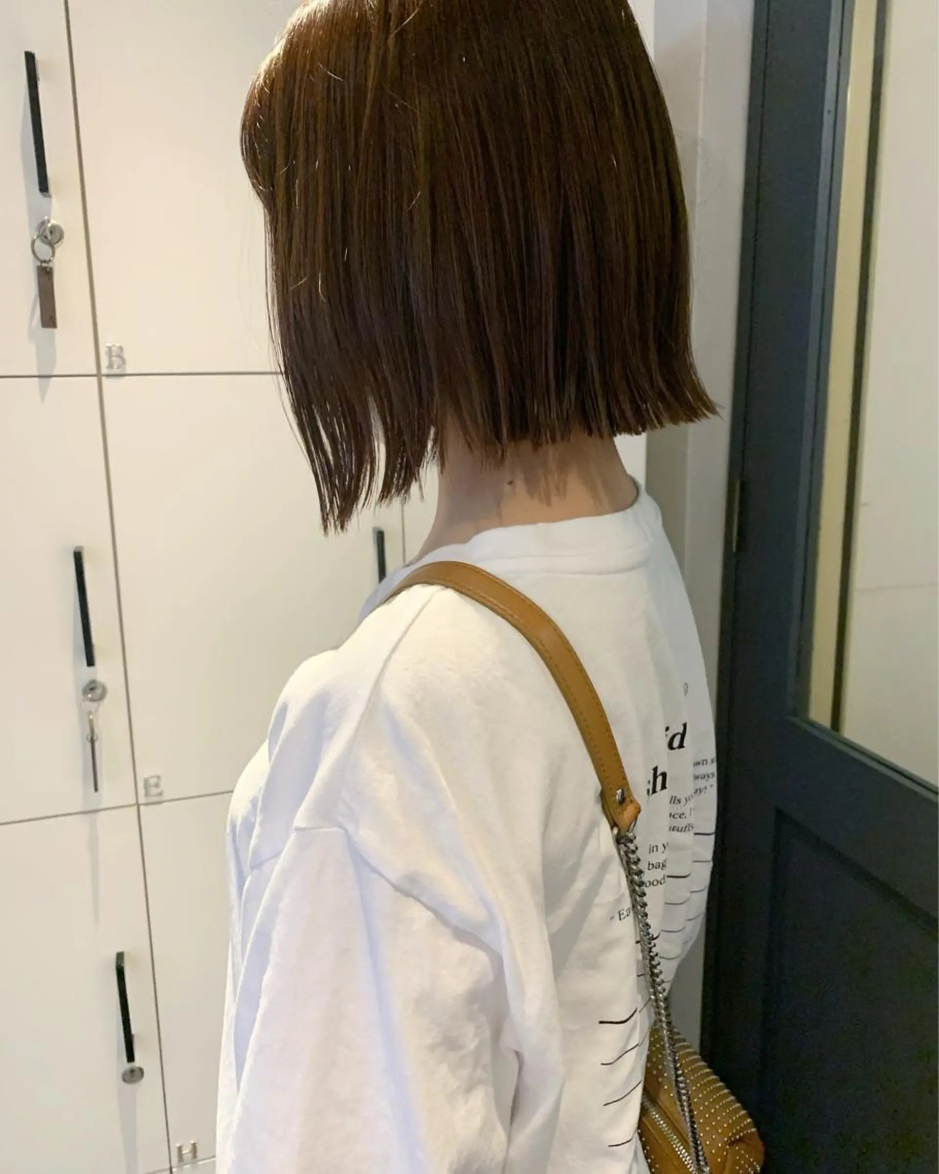ショート カラー パーマ ヘアアレンジ メンズ キッズ マツエク・マツパ ボブ SALOWIN梅田茶屋町店所属・ウルフレイヤーカット /チヒロのヘアスタイル