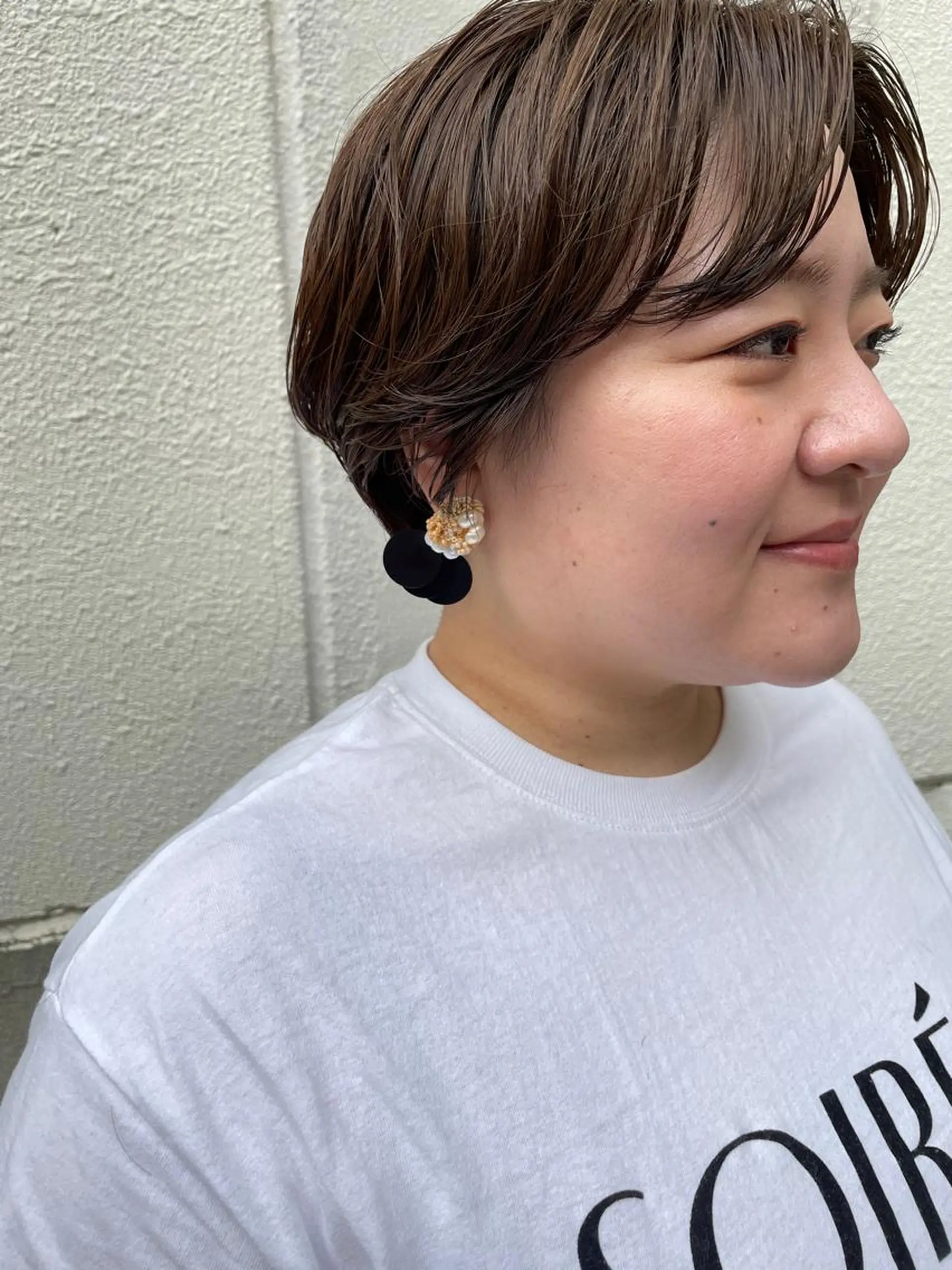 ショート カット パーマ トリートメント さの あやねのヘアスタイル