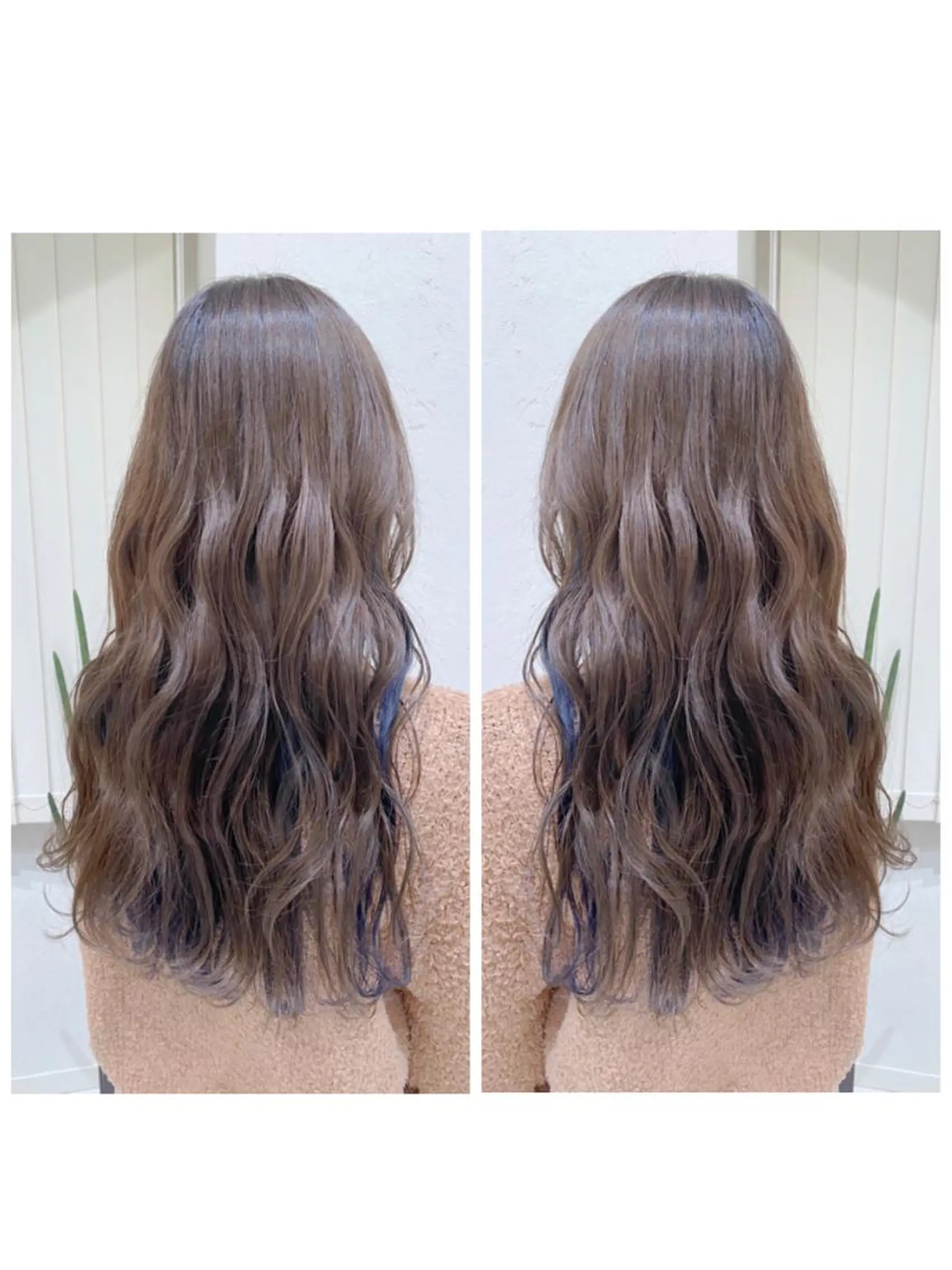 ロング カラー ブルーカラー ブラウンカラー グレージュ インナーカラー ネイビーカラー 髪質改善/ブリーチ 🎨MASAKiのヘアスタイル