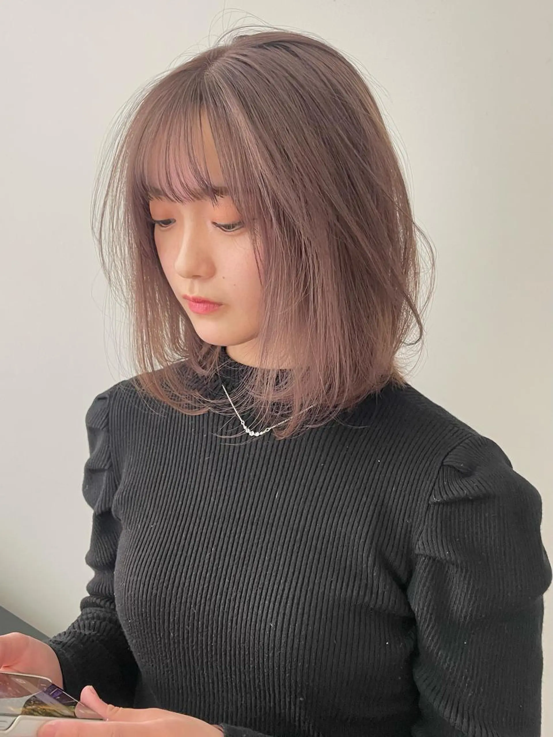 ミディアム カラー カット ヘアカラー 【淡色color/ nail】maikoのネイルデザイン
