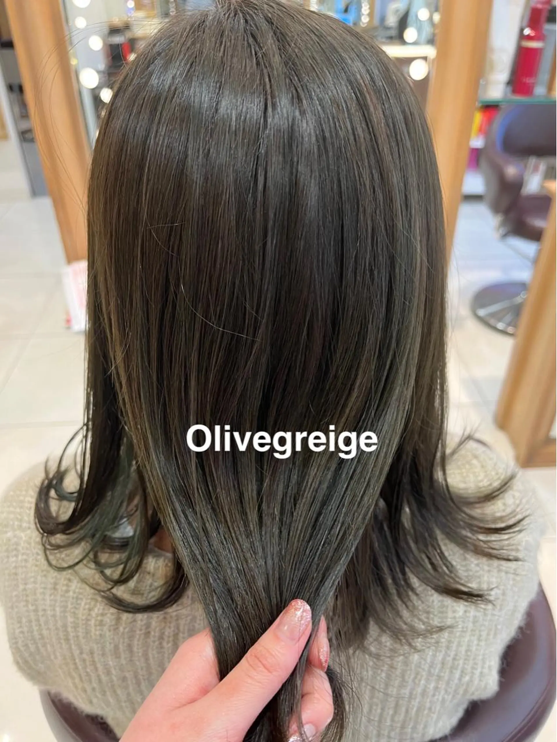 ミディアム カラー 透明感カラー オリーブカラー なつな/ 透明感カラーのヘアスタイル
