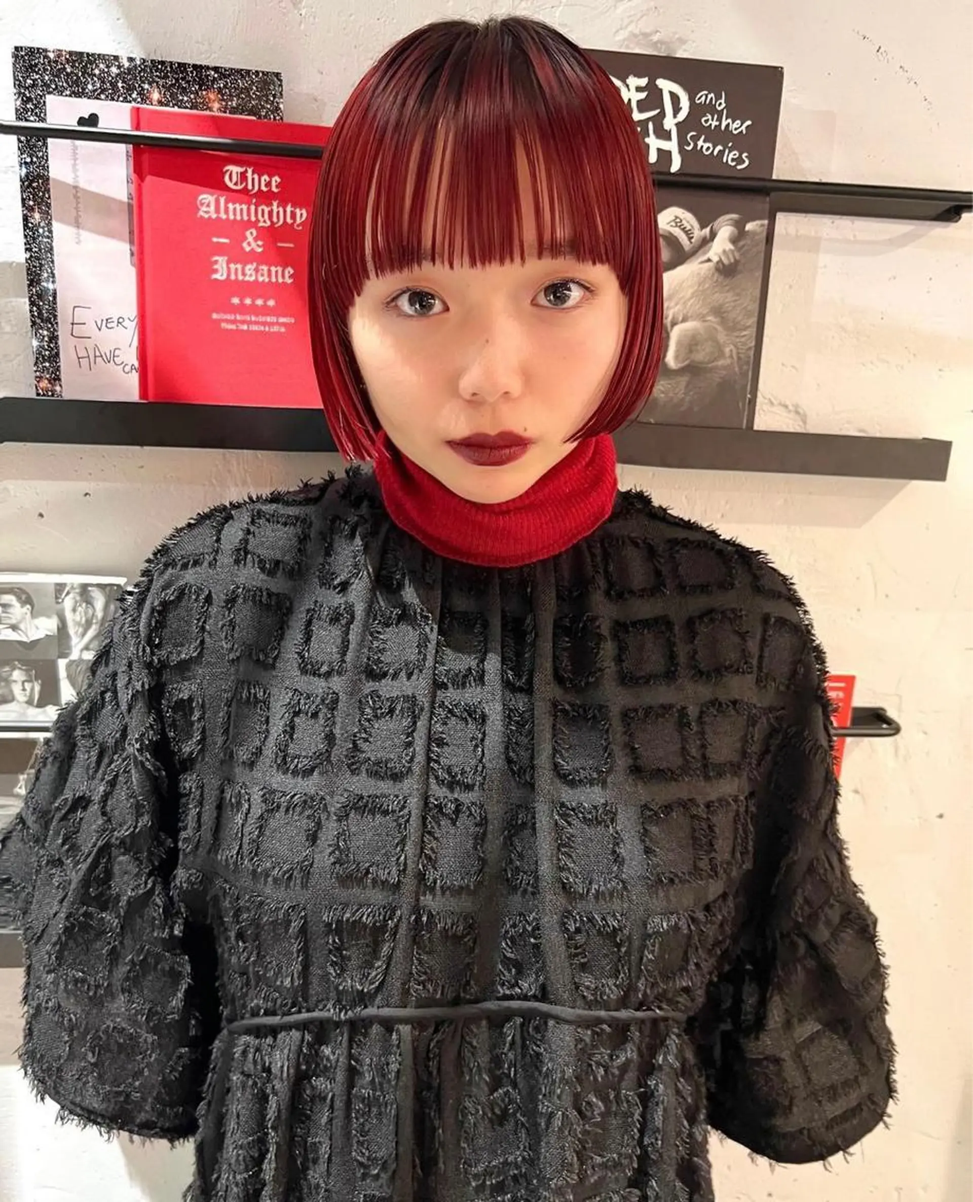 ショート カラー レッドカラー ボブ 丹治 一輝ボブ/ショートのヘアスタイル