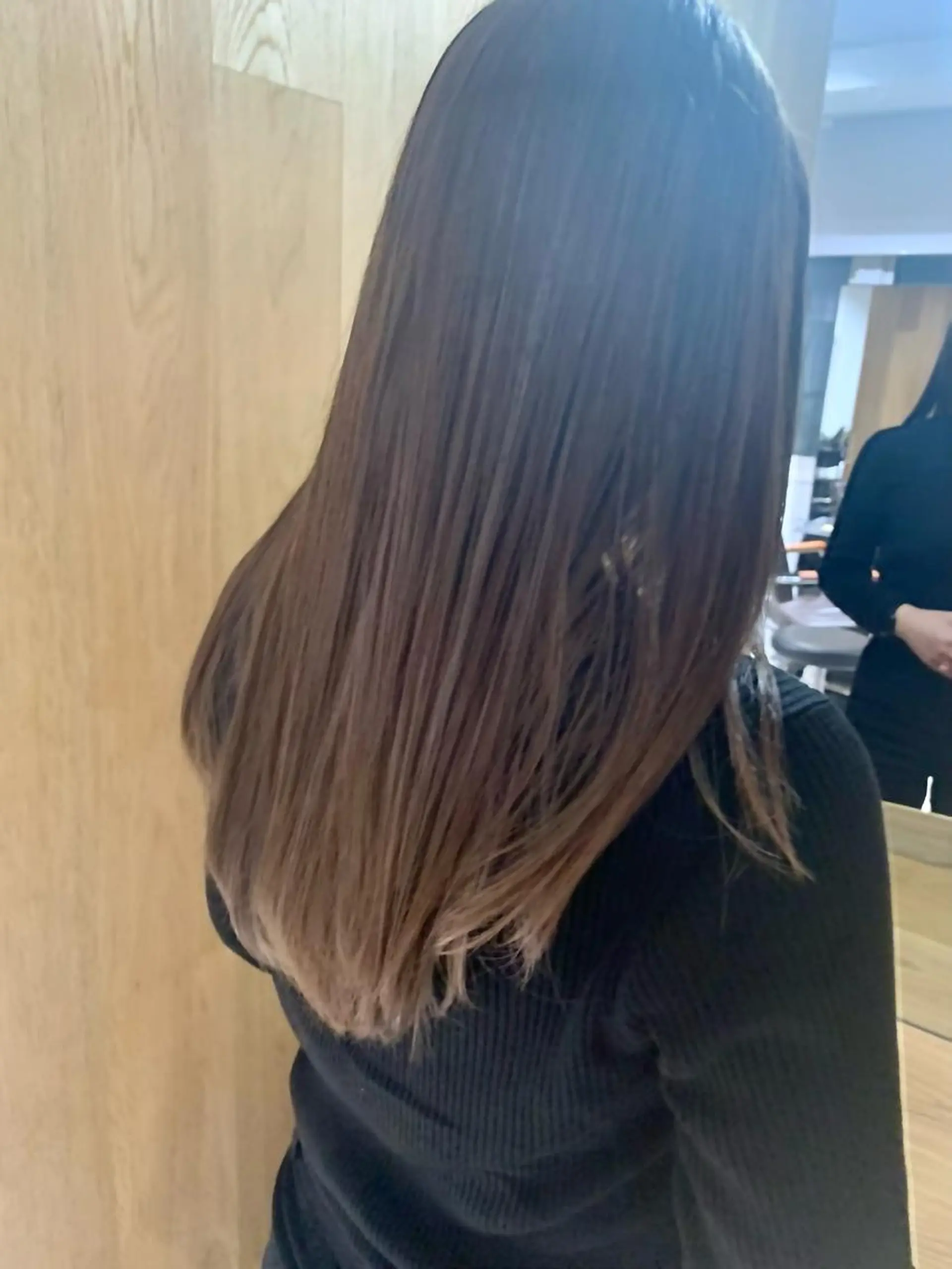 ロング カラー カット ヘアカラー トリートメント 藤野なつえ ナチュラルのヘアスタイル