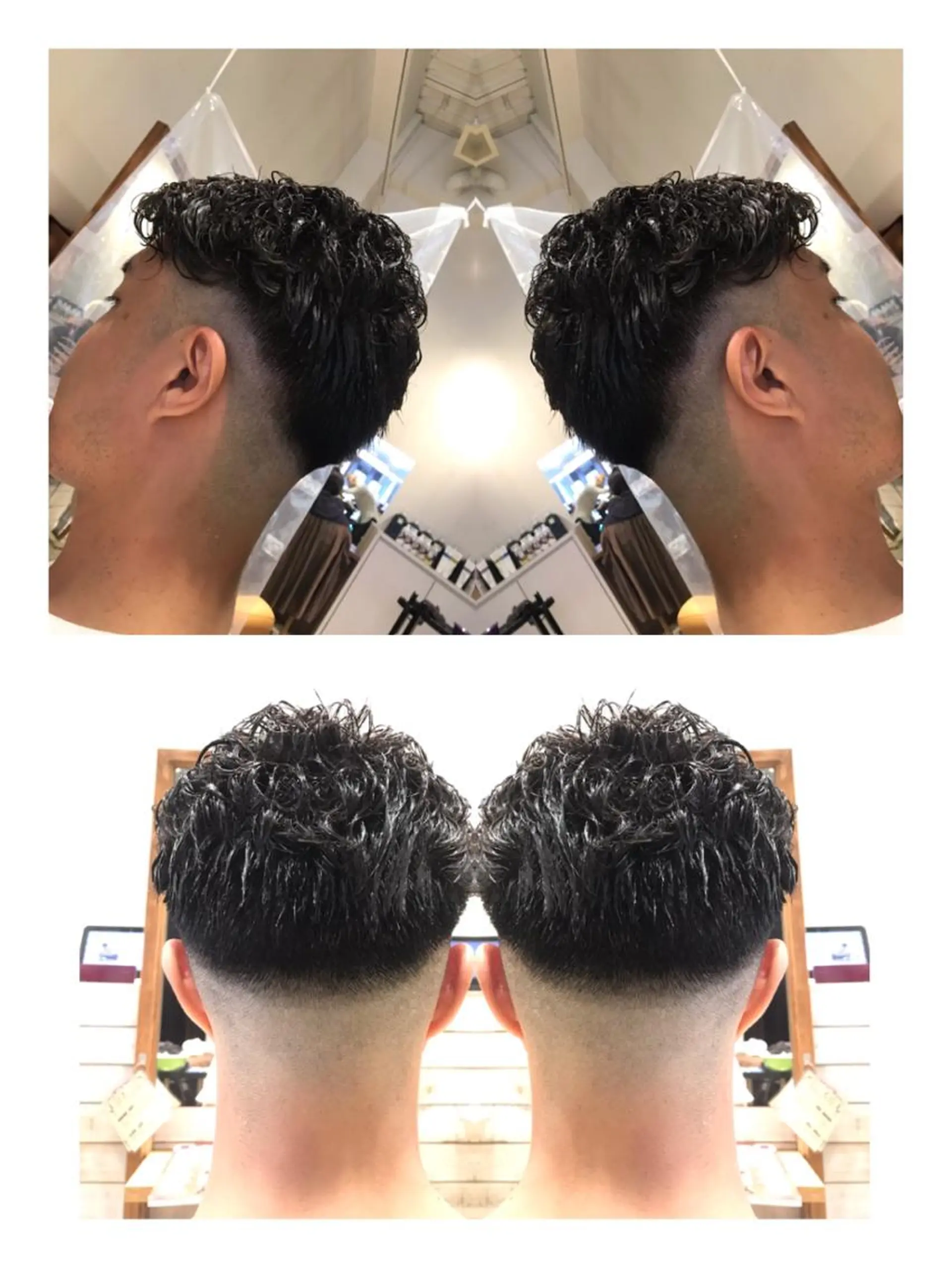 ショート メンズ フェードカット メンズパーマ across hair design武蔵小杉店所属・/本物の髪質改善/ 古川新のヘアスタイル