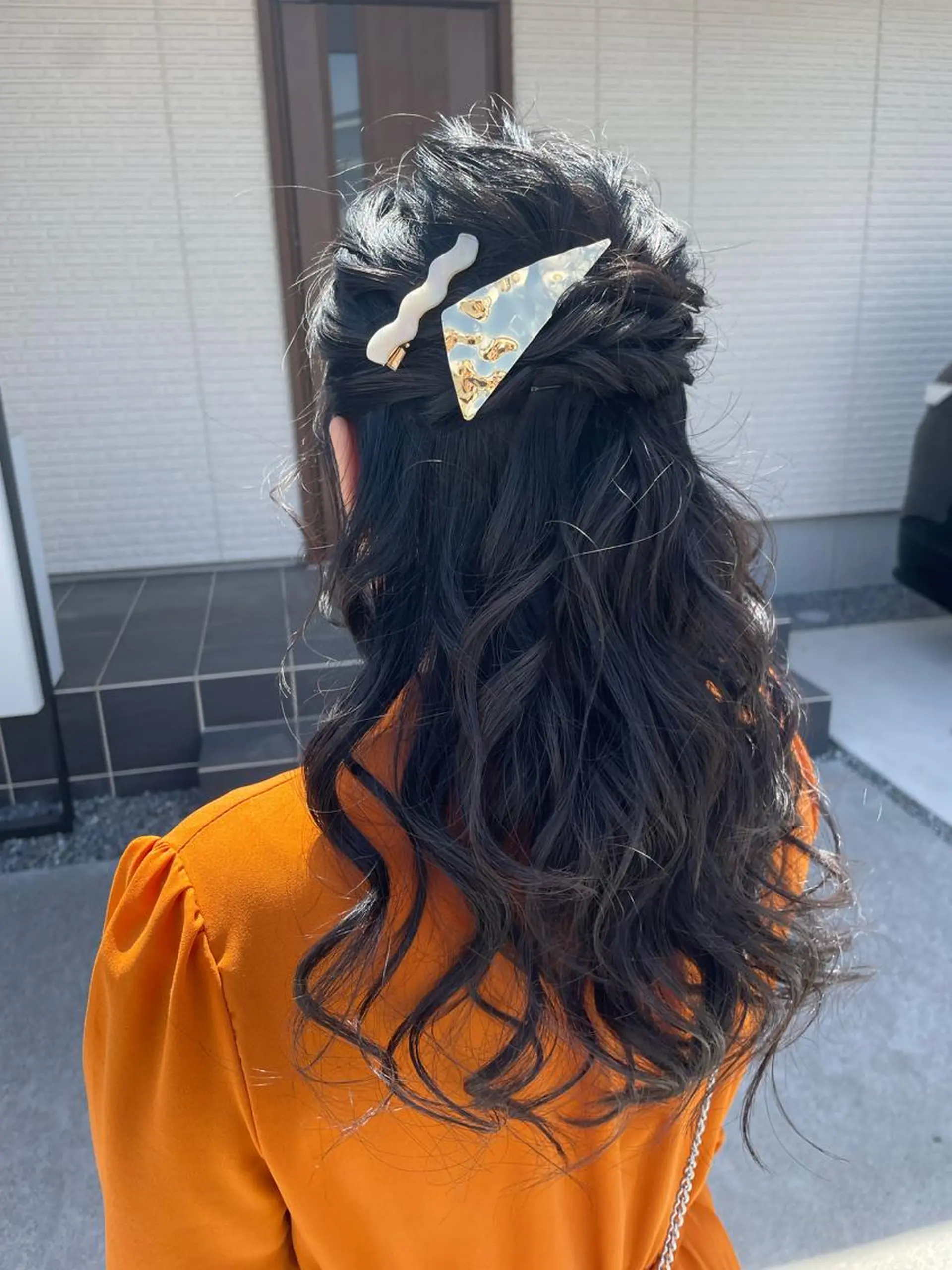 ヘアアレンジ ハーフアップ オノ アカネのヘアスタイル