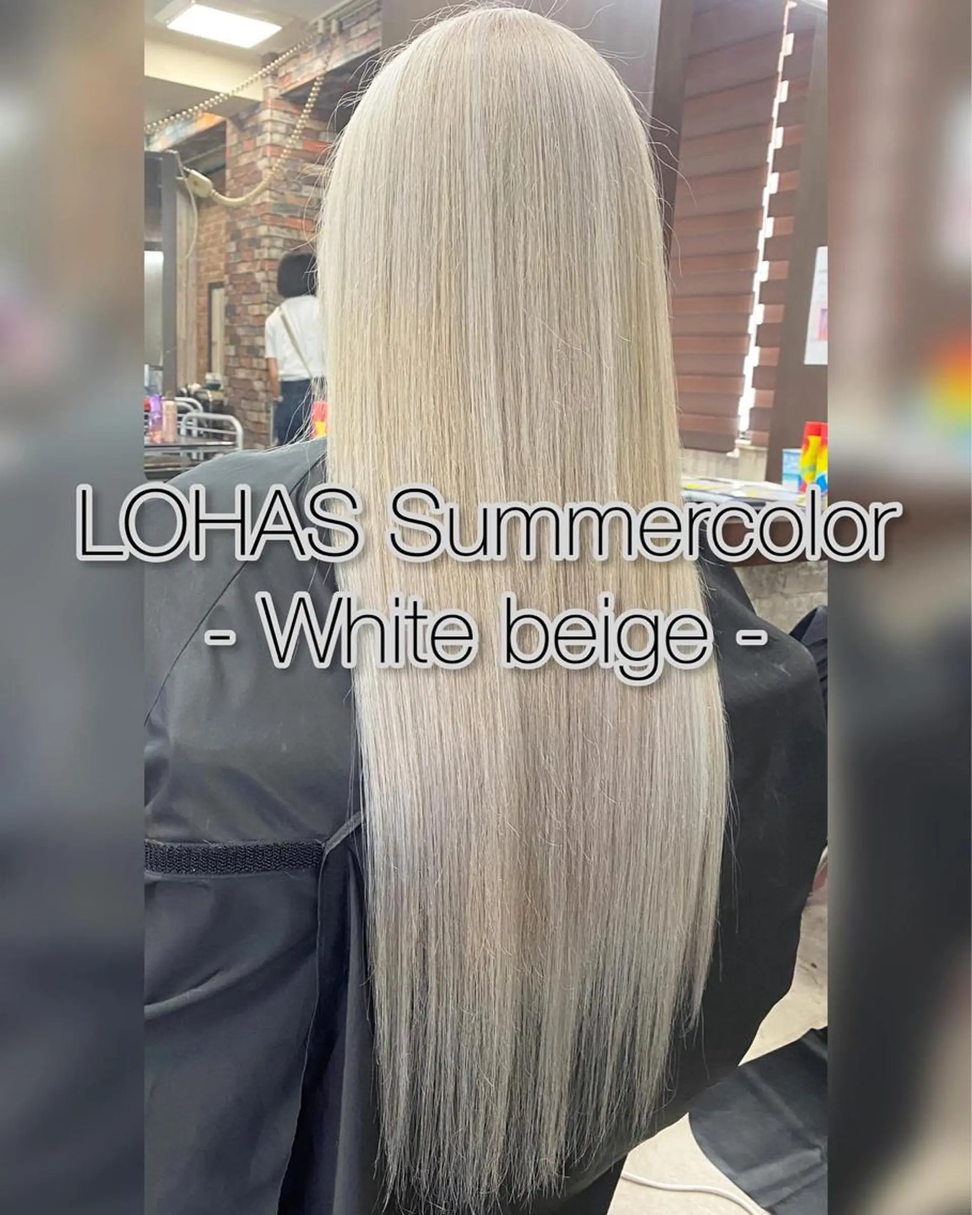 ロング カラー ベージュカラー ホワイトベージュ ヘアカラー LOHAS 関根真由美のヘアスタイル