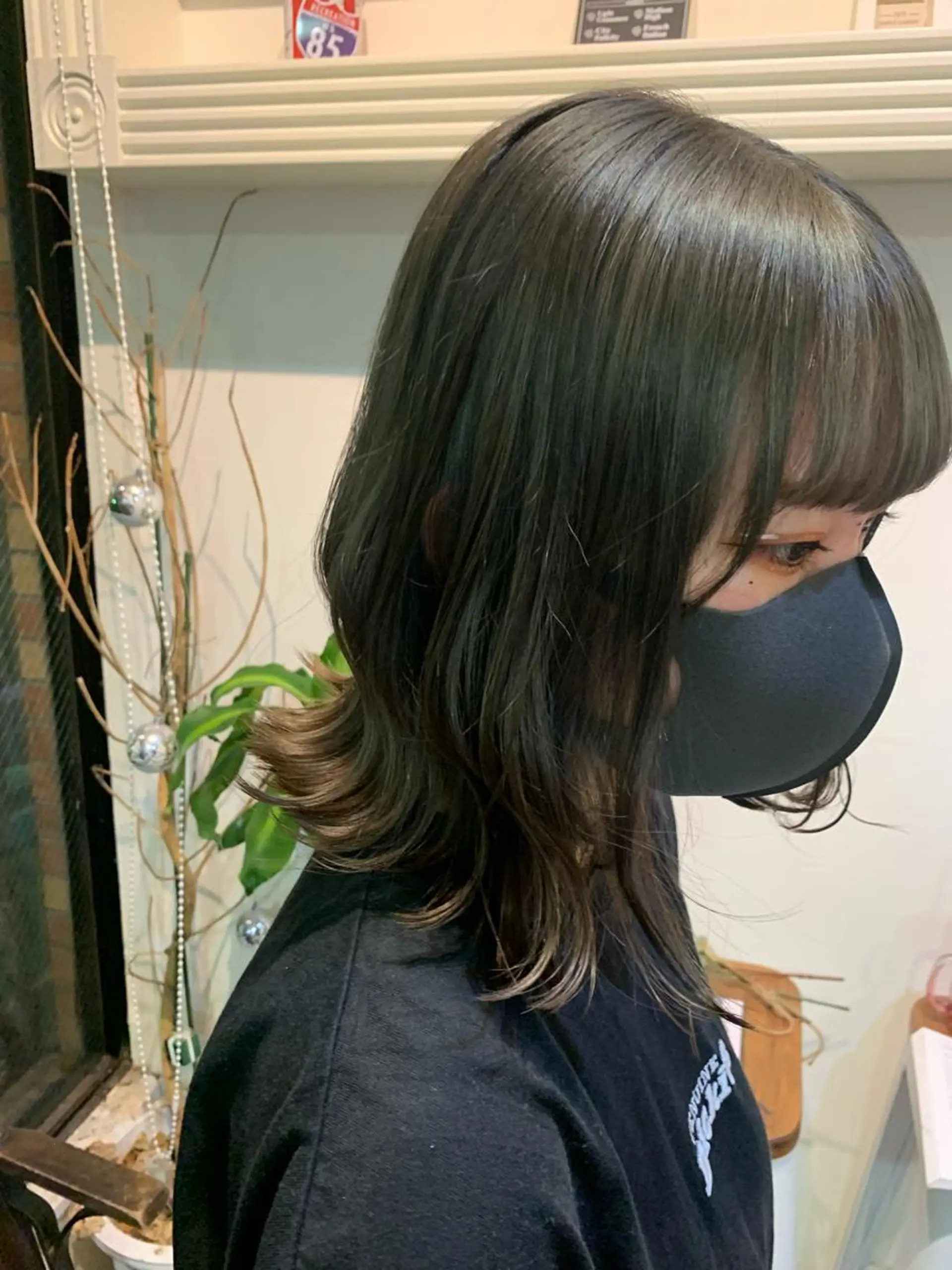 ミディアム ヘアカラー トリートメント ヘアセット 金子 廉のヘアスタイル