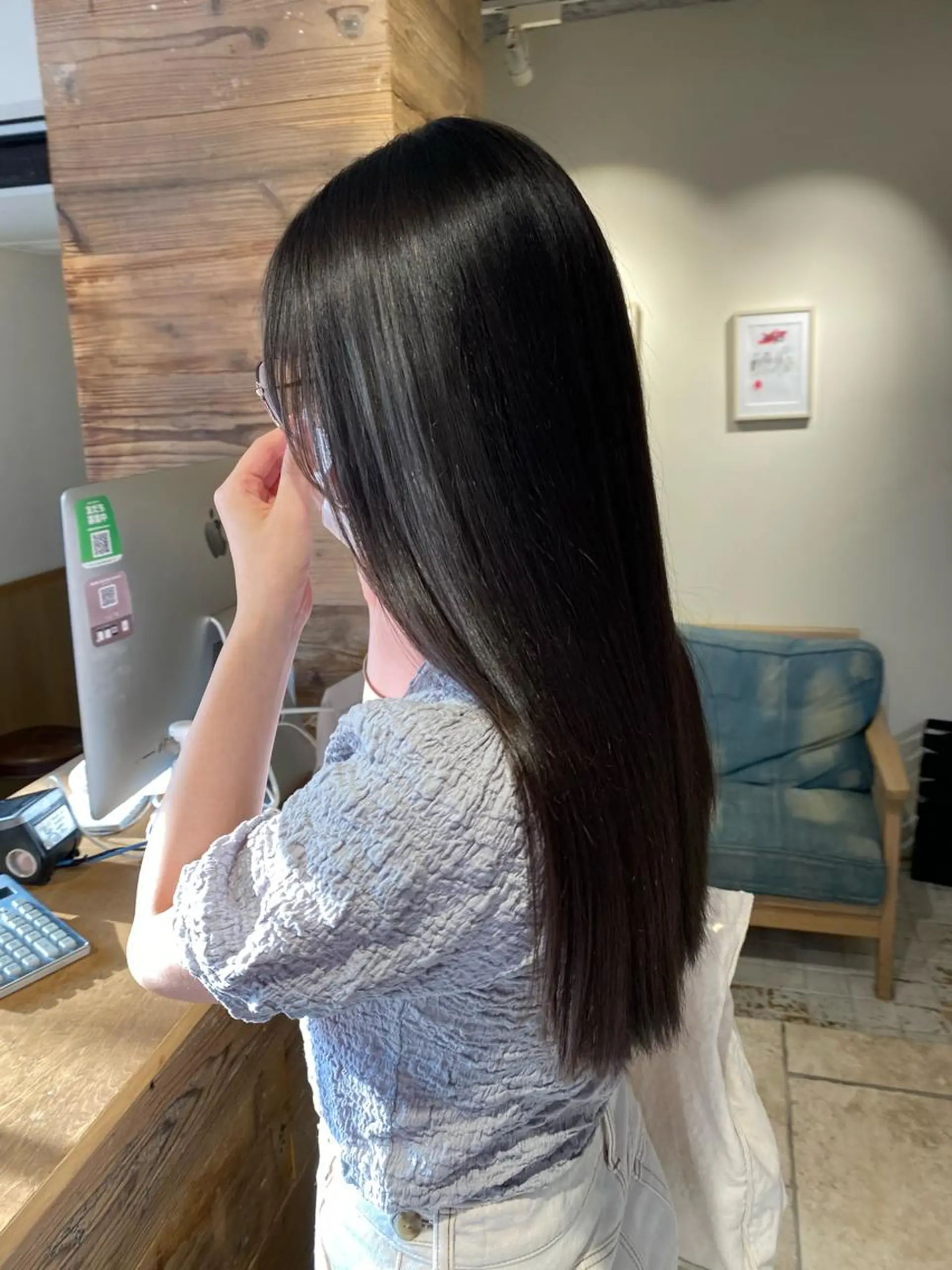 ロング パーマ カット 縮毛矯正 io濱川 遥のヘアスタイル