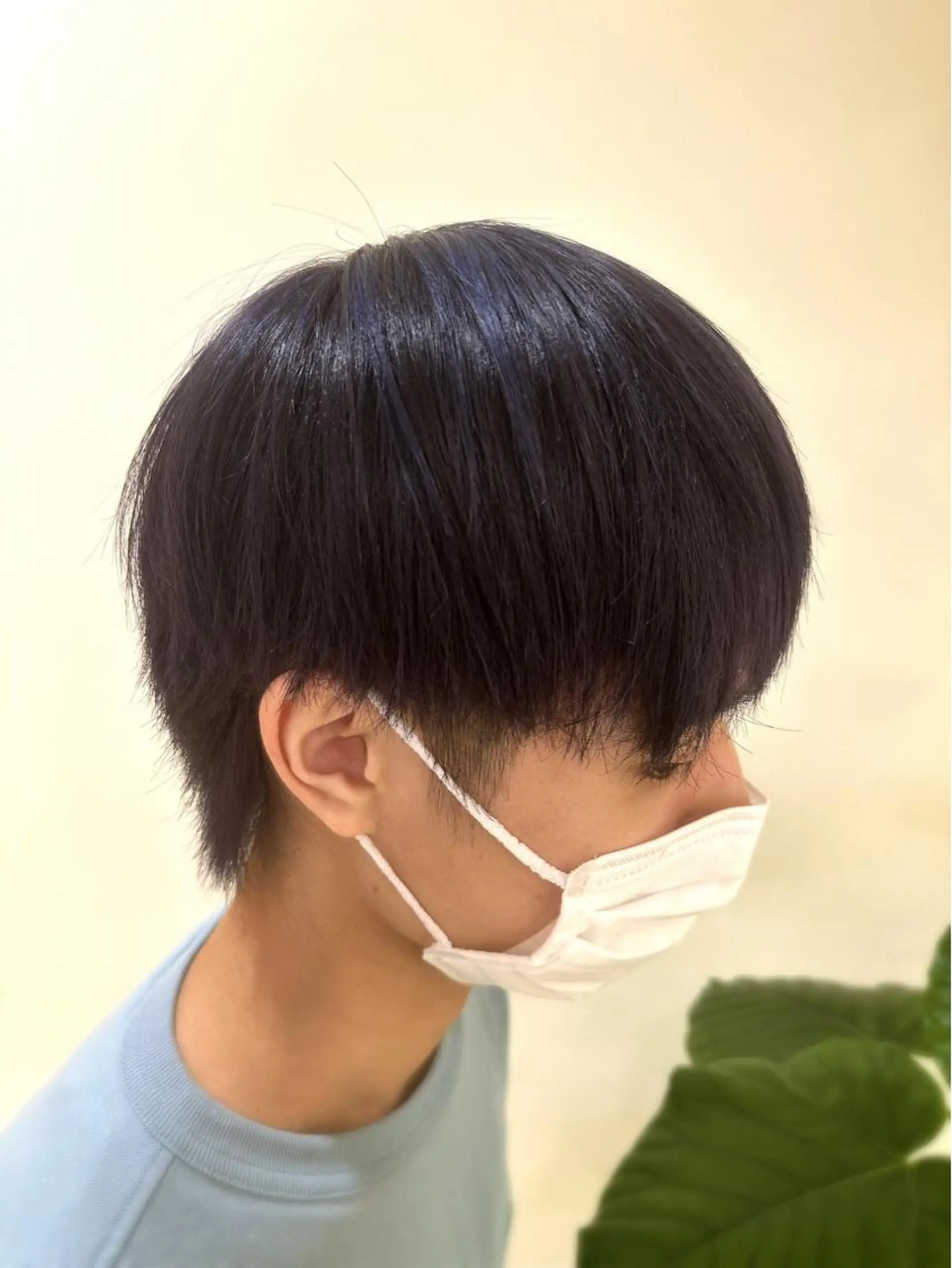 ショート カラー メンズ メンズハイライト ブルーカラー ブルーパープル ハイライトカラー パープルカラー カット ヘアカラー デザインレイヤー💗 木村実樹のヘアスタイル