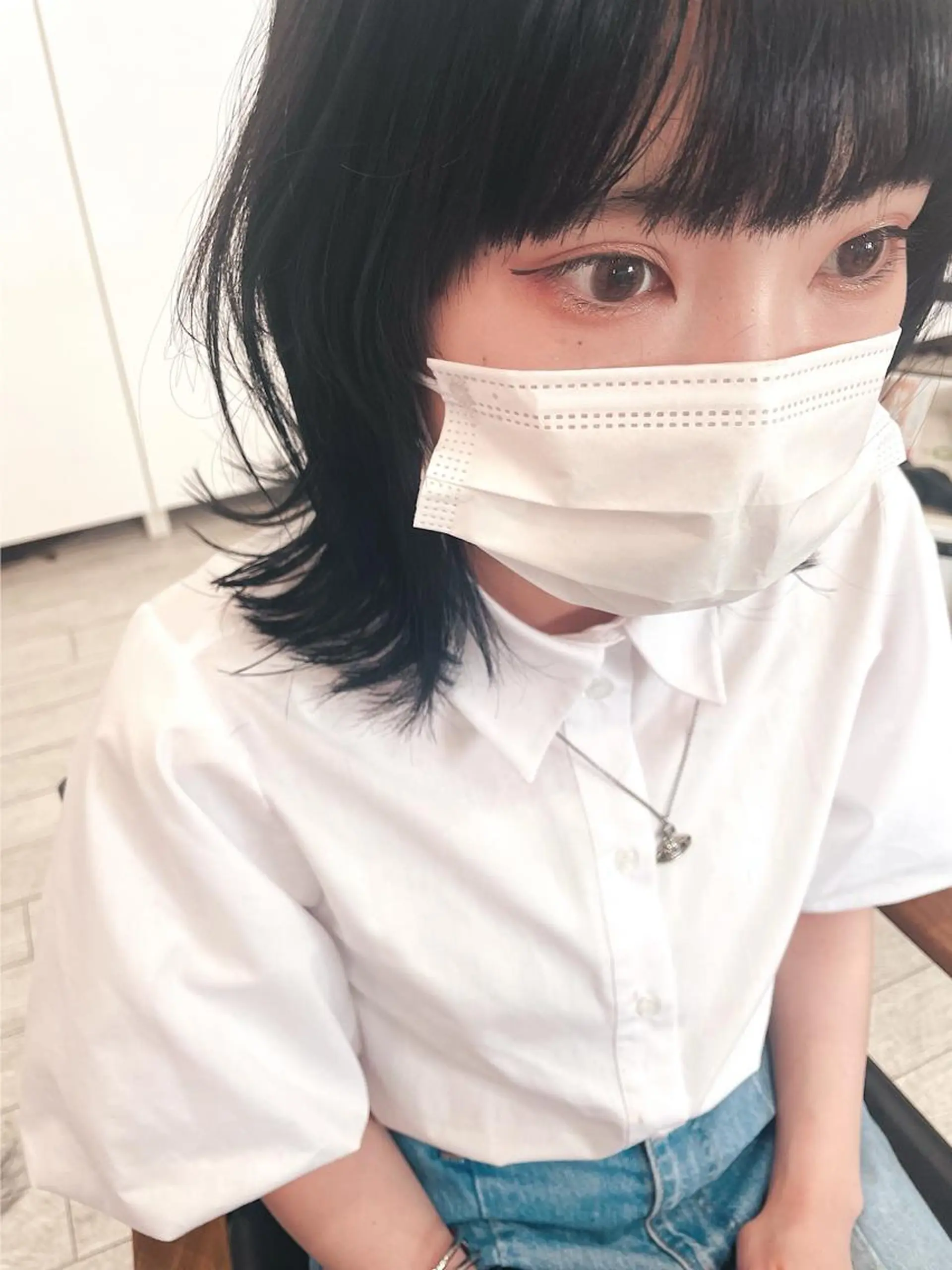ミディアム カラー ヘアアレンジ saito (8/31まで在籍)のヘアスタイル