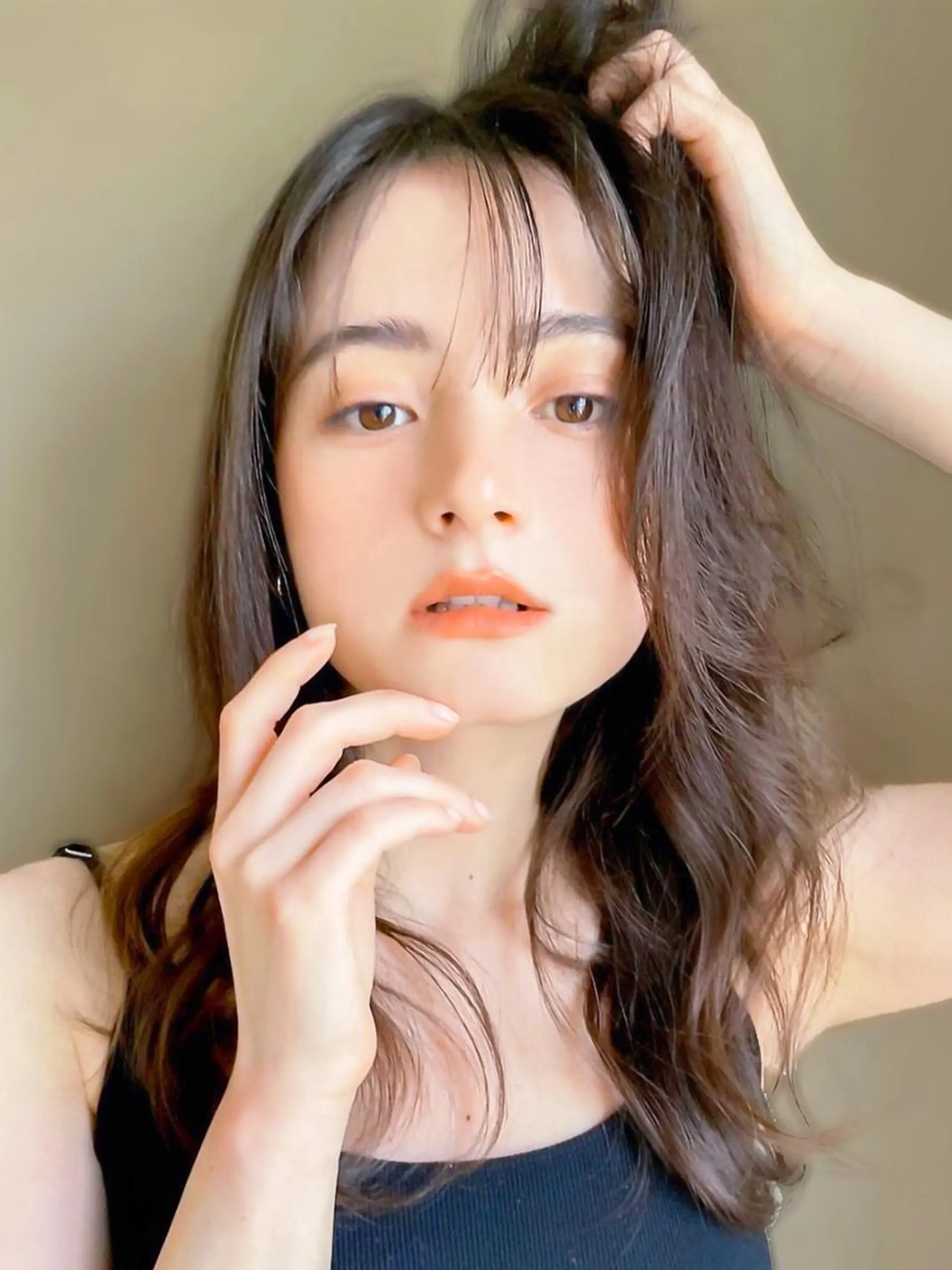 ロング メンズカット デザインカラーのヘアスタイル