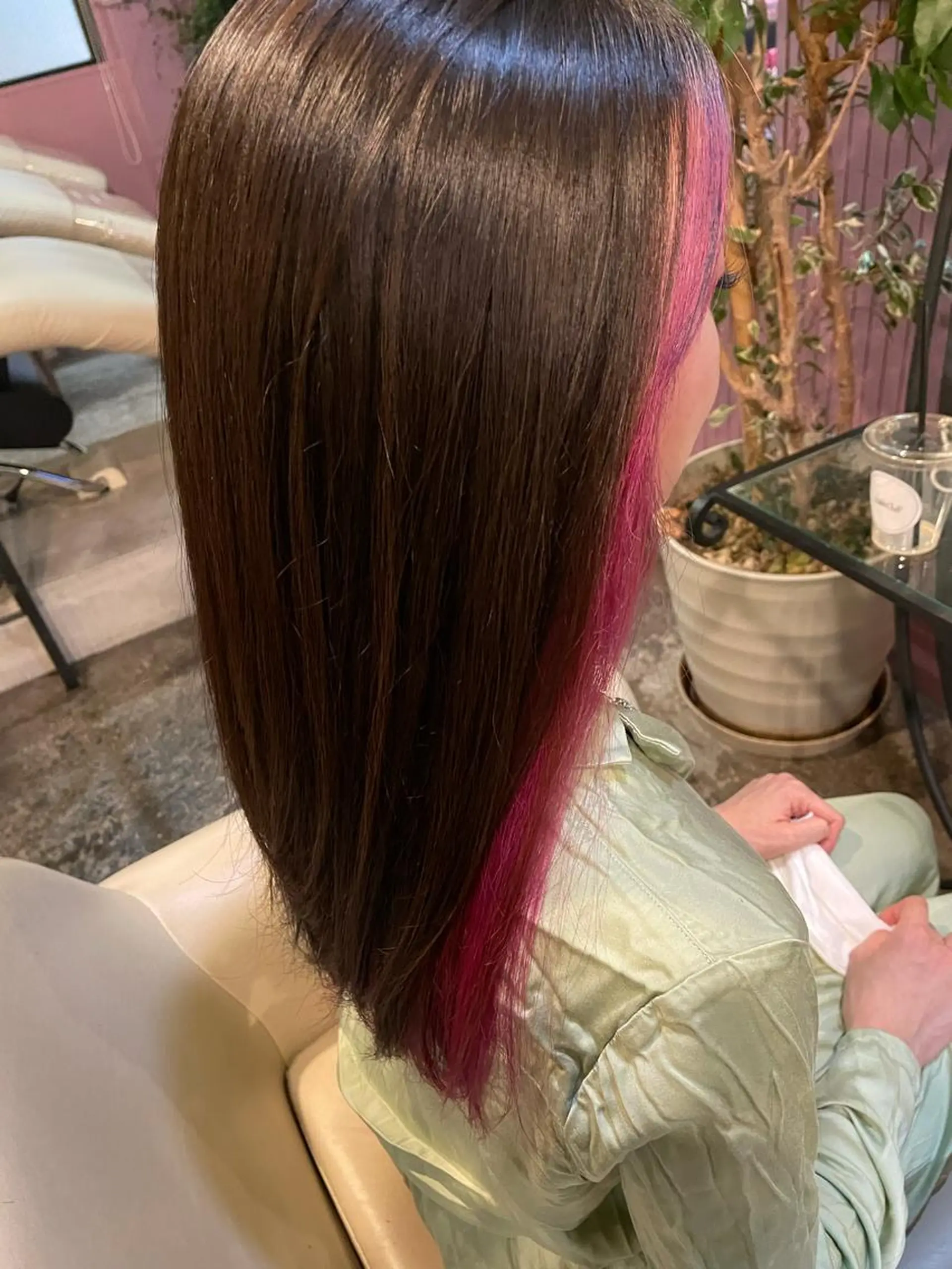 セミロング カラー パーマ ヘアアレンジ メンズ ヘアカラー ヘアセット 表参道Lise おおいしおりのヘアスタイル