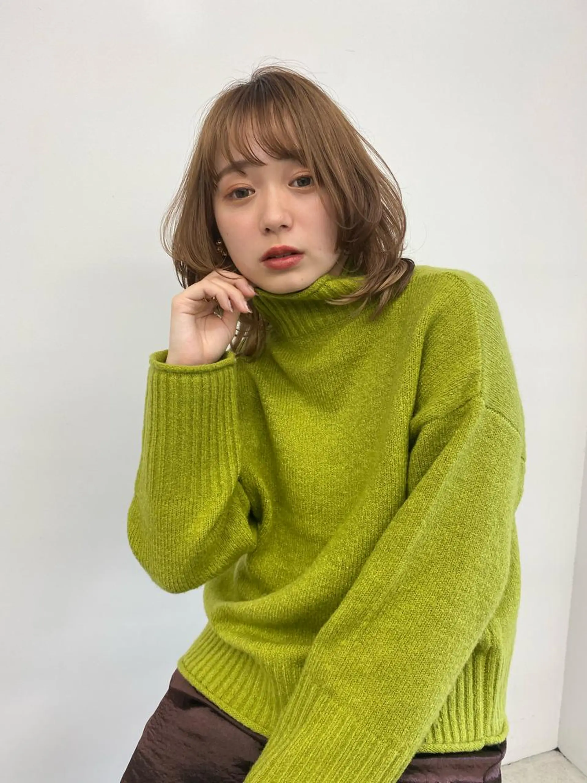 ミディアム カラー ヘアカラー トリートメント ✨大人韓国レイヤー ✨吉原 潤✨のヘアスタイル