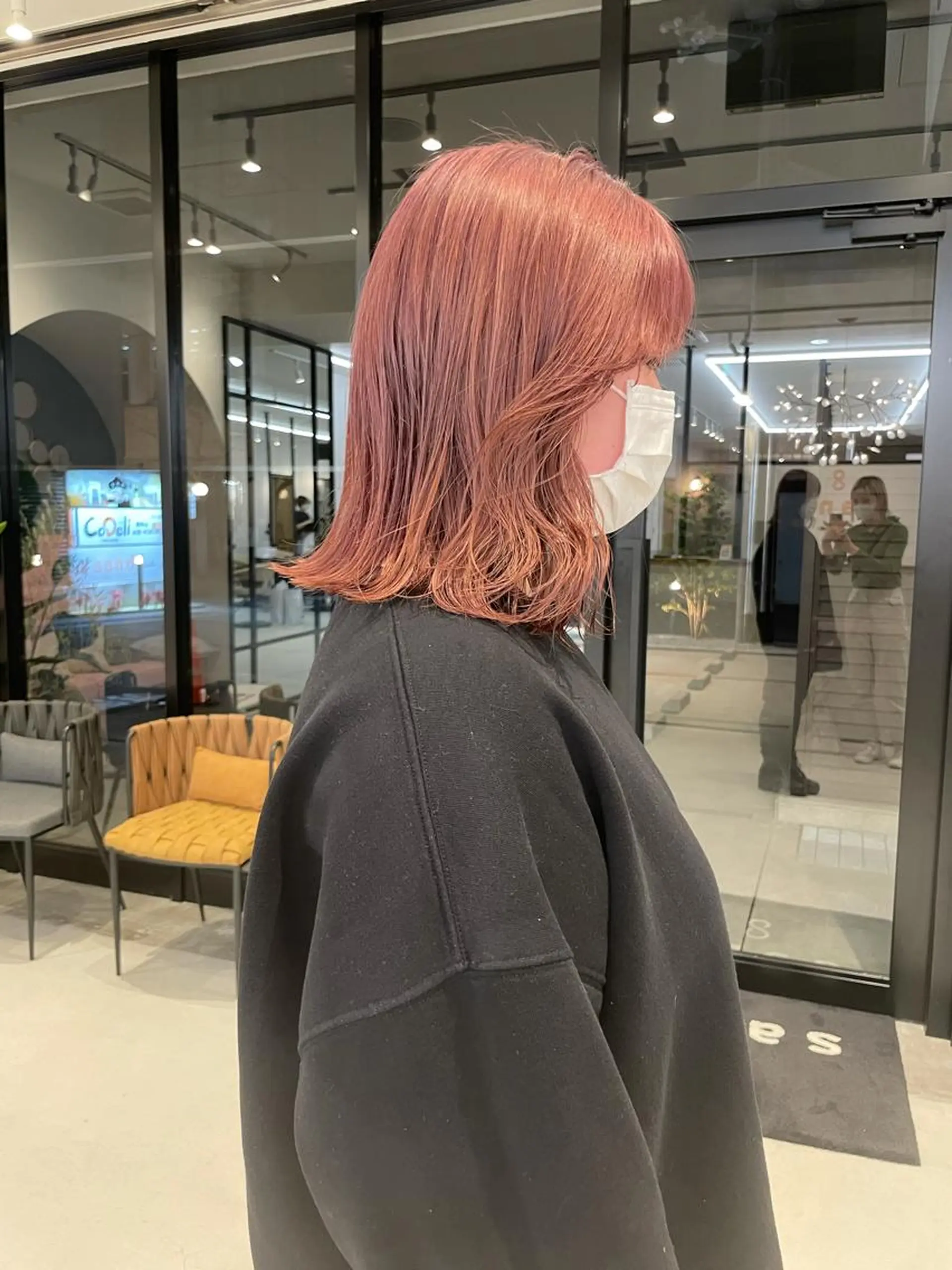 ミディアム カラー ピンクカラー GO TODAY SHAiRE SALON 梅田NU茶屋町店所属・今村彩巴 ボブ/ストレートのヘアスタイル