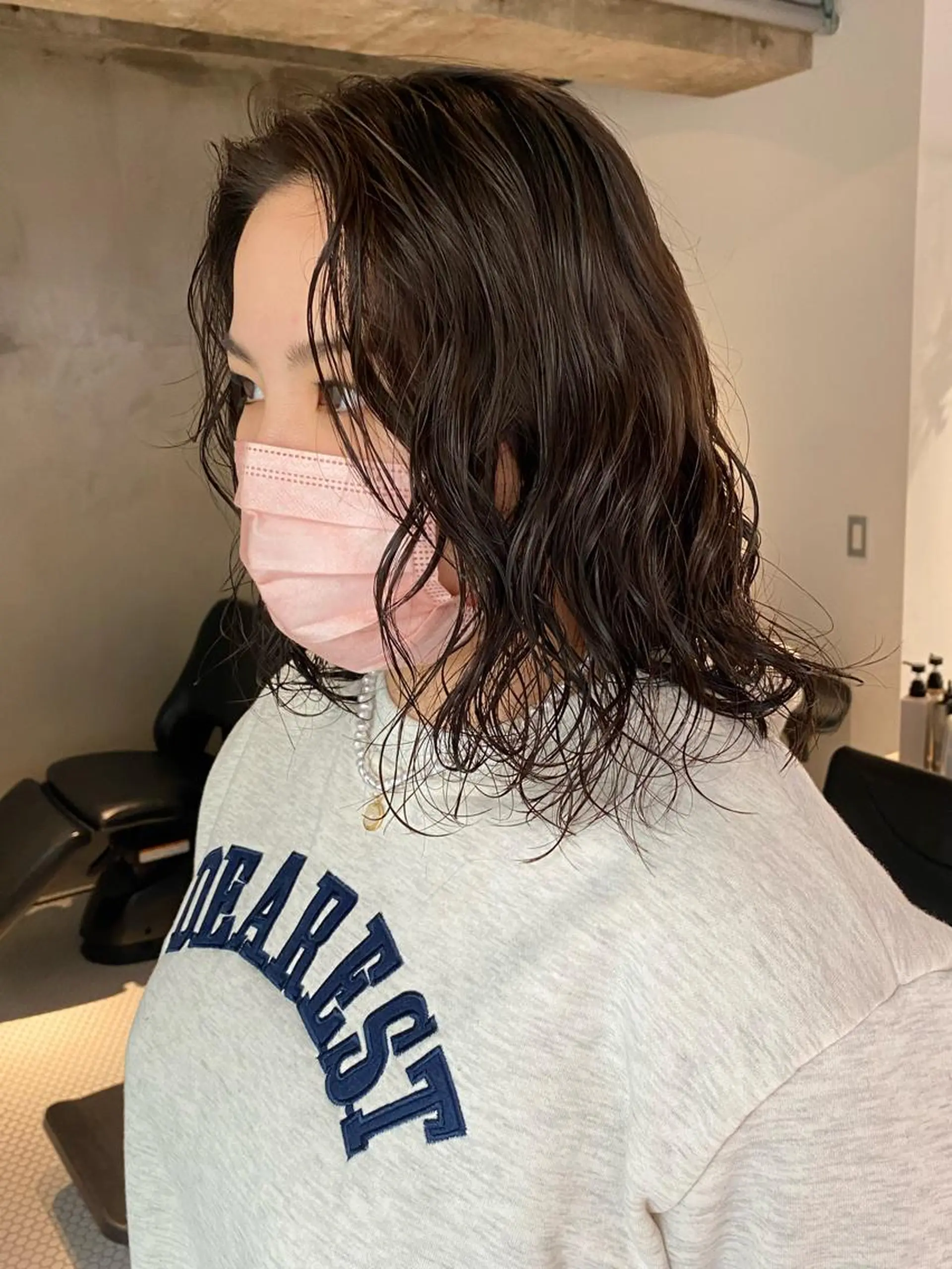 ミディアム カラー パーマ ヘアアレンジ メンズ キッズ ネイル マツエク・マツパ アイブロウ ミディアムパーマ メンズパーマ パーマスタイル🔅 sayacaのヘアスタイル