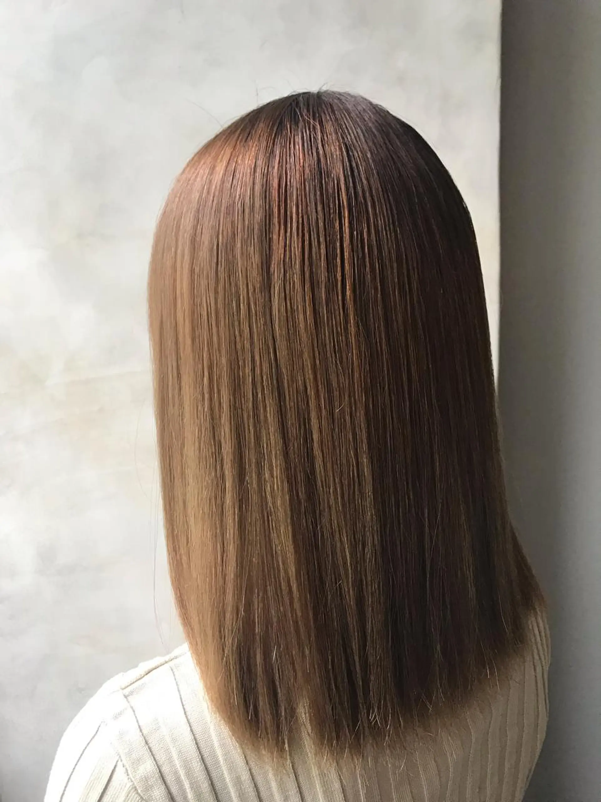 ミディアム 縮毛矯正 keshiki大名所属・Keshiki大名 安部 真輝のヘアスタイル