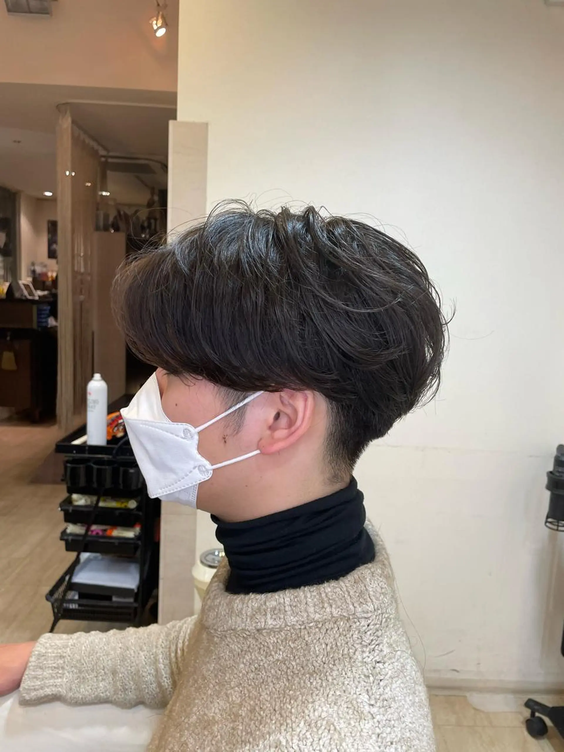 ミディアム パーマ メンズ カット パーマ メンズパーマ 赤司 泰樹のヘアスタイル