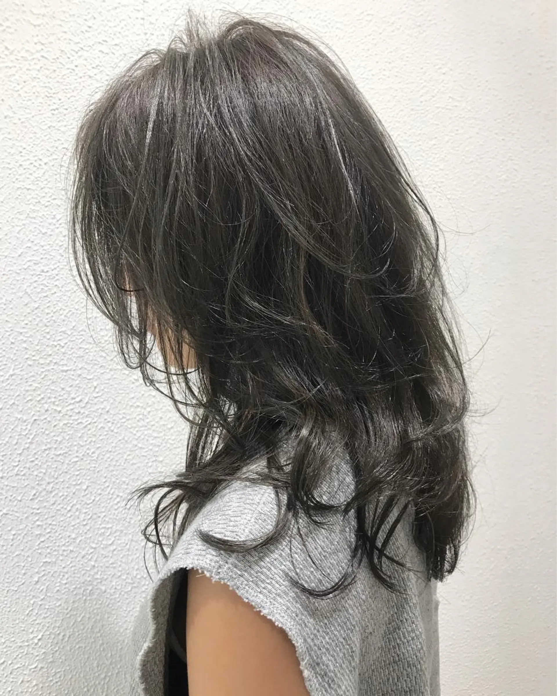 ミディアム カラー ブリーチ ブリーチなしカラー ウエモト タク ショート/レイヤーのヘアスタイル