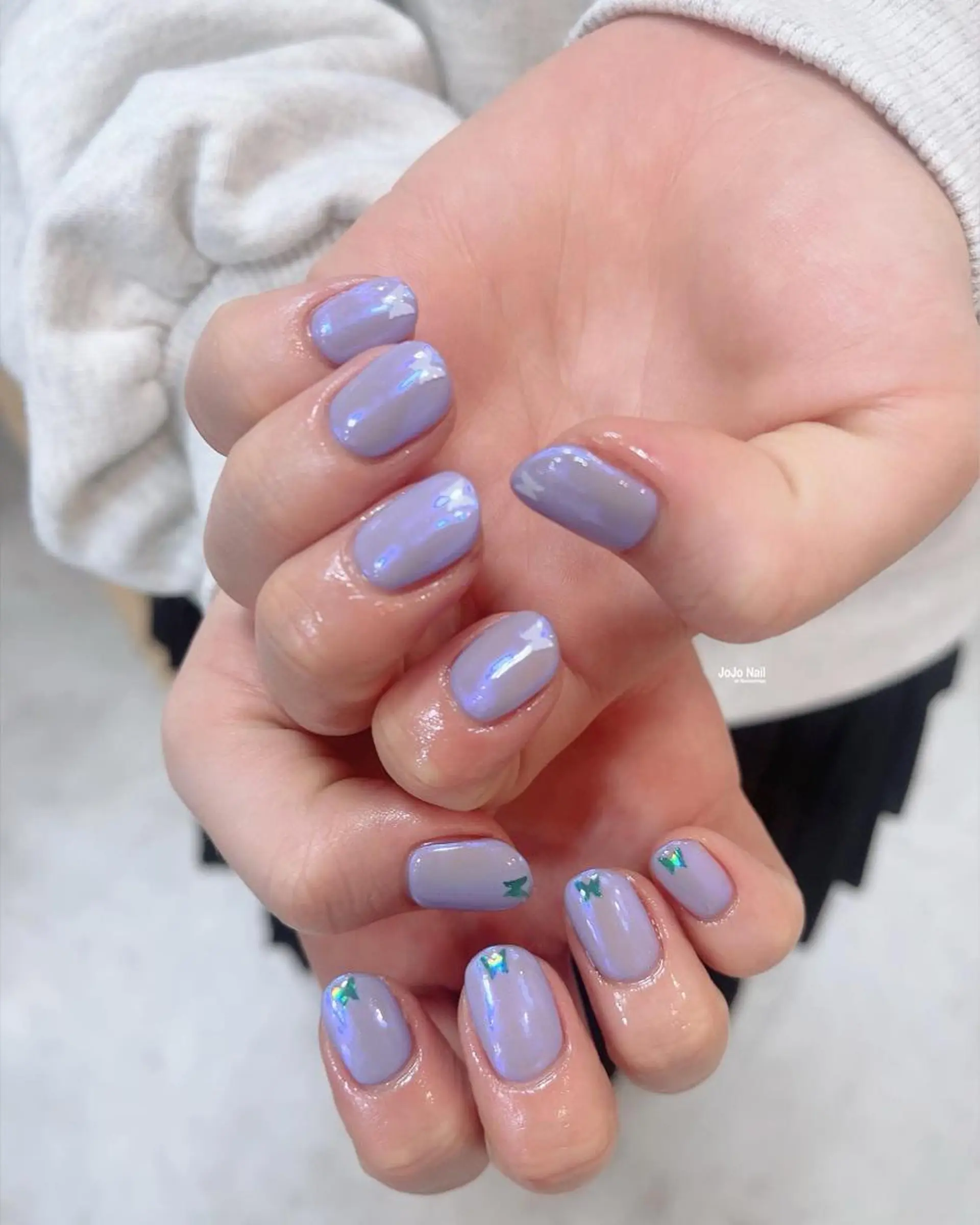 ネイル オーロラネイル 持ち込み ハンドネイル JOJO Nail Sannomiyaのネイルデザイン