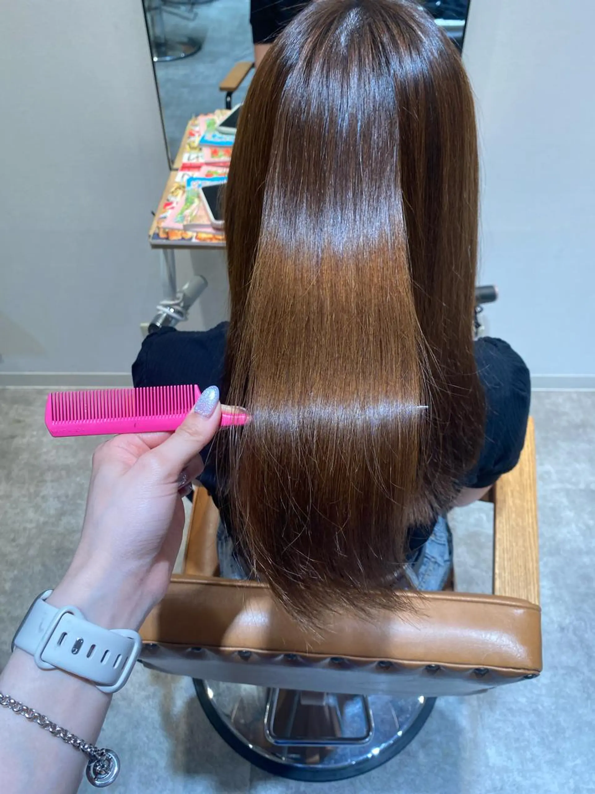 ロング 縮毛矯正 カット 縮毛矯正 オスズ 🎀´-のヘアスタイル