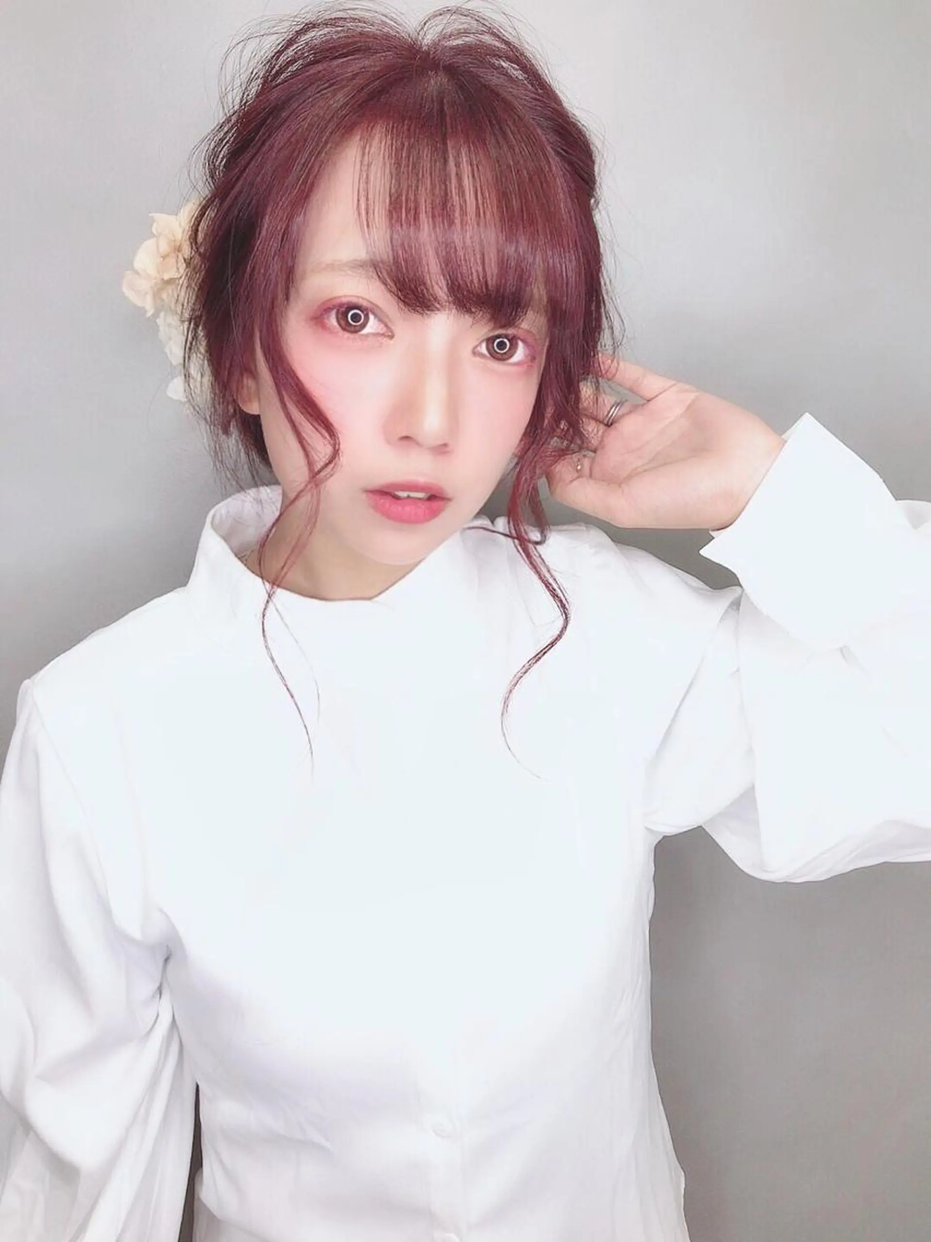 セミロング カラー パーマ ヘアアレンジ カット トリートメント EIGHTSOL博多 筑紫口店 溝口里穂のヘアスタイル