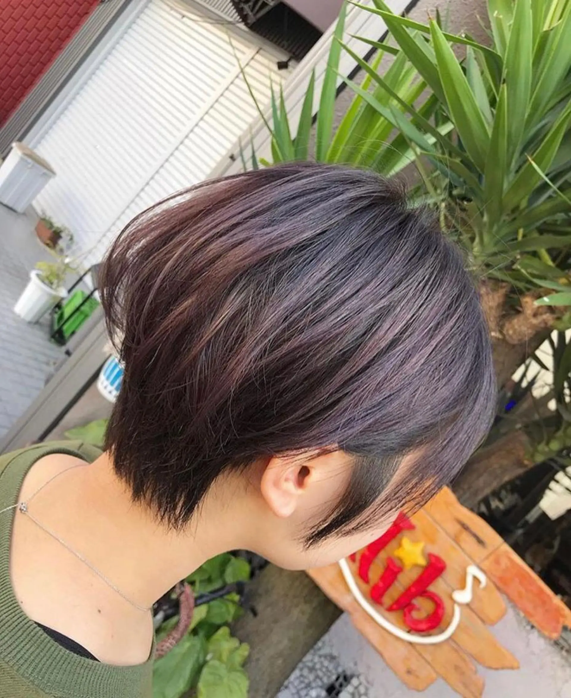 ショート カラー ラベンダーカラー カット 玉木 育実のヘアスタイル