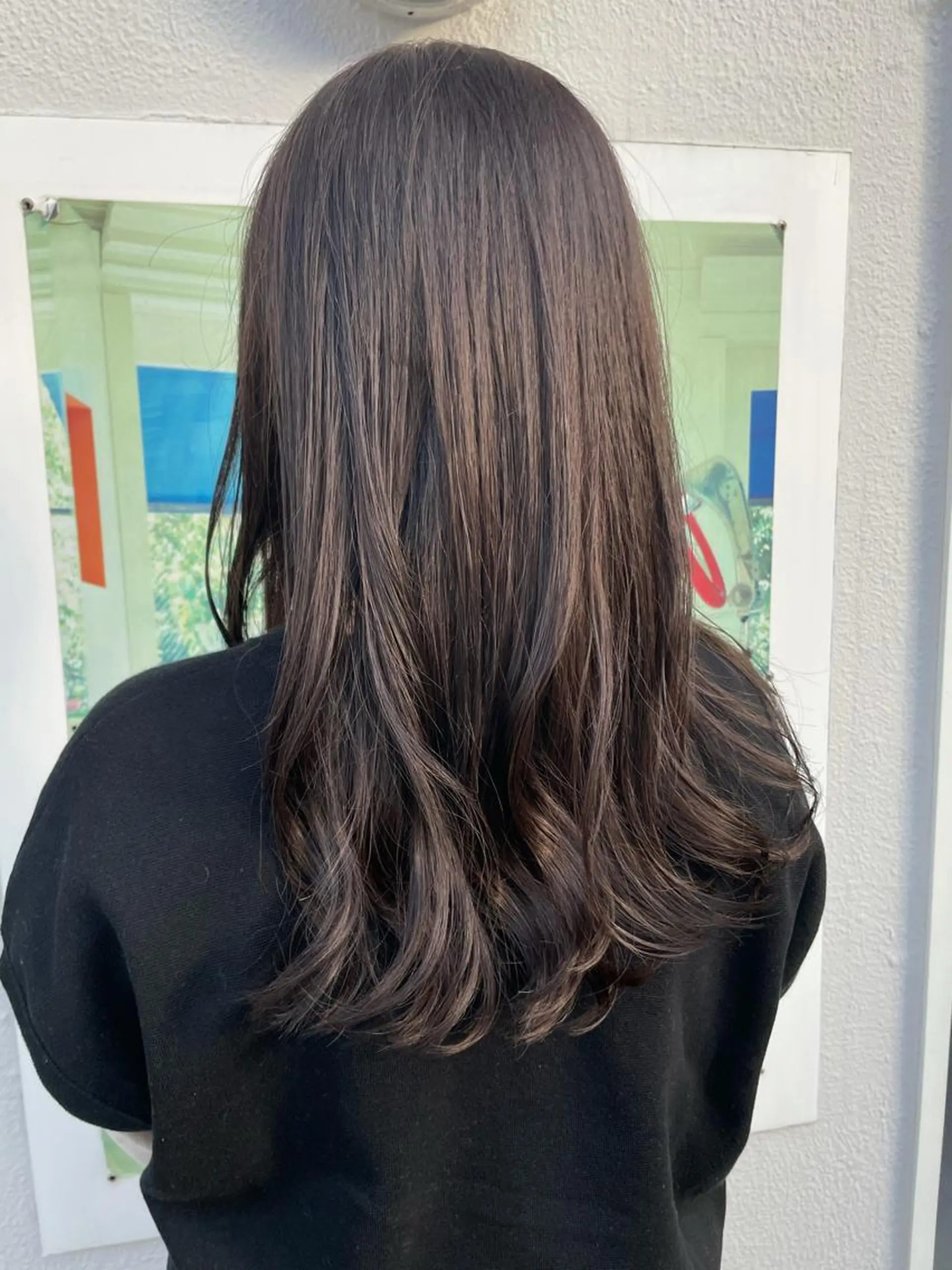 ロング カラー アッシュ アッシュブラウン ブラウンカラー イルミナカラー カット ヘアカラー トリートメント selma est所属・ショート/韓国ヘア Moto✂︎のヘアスタイル