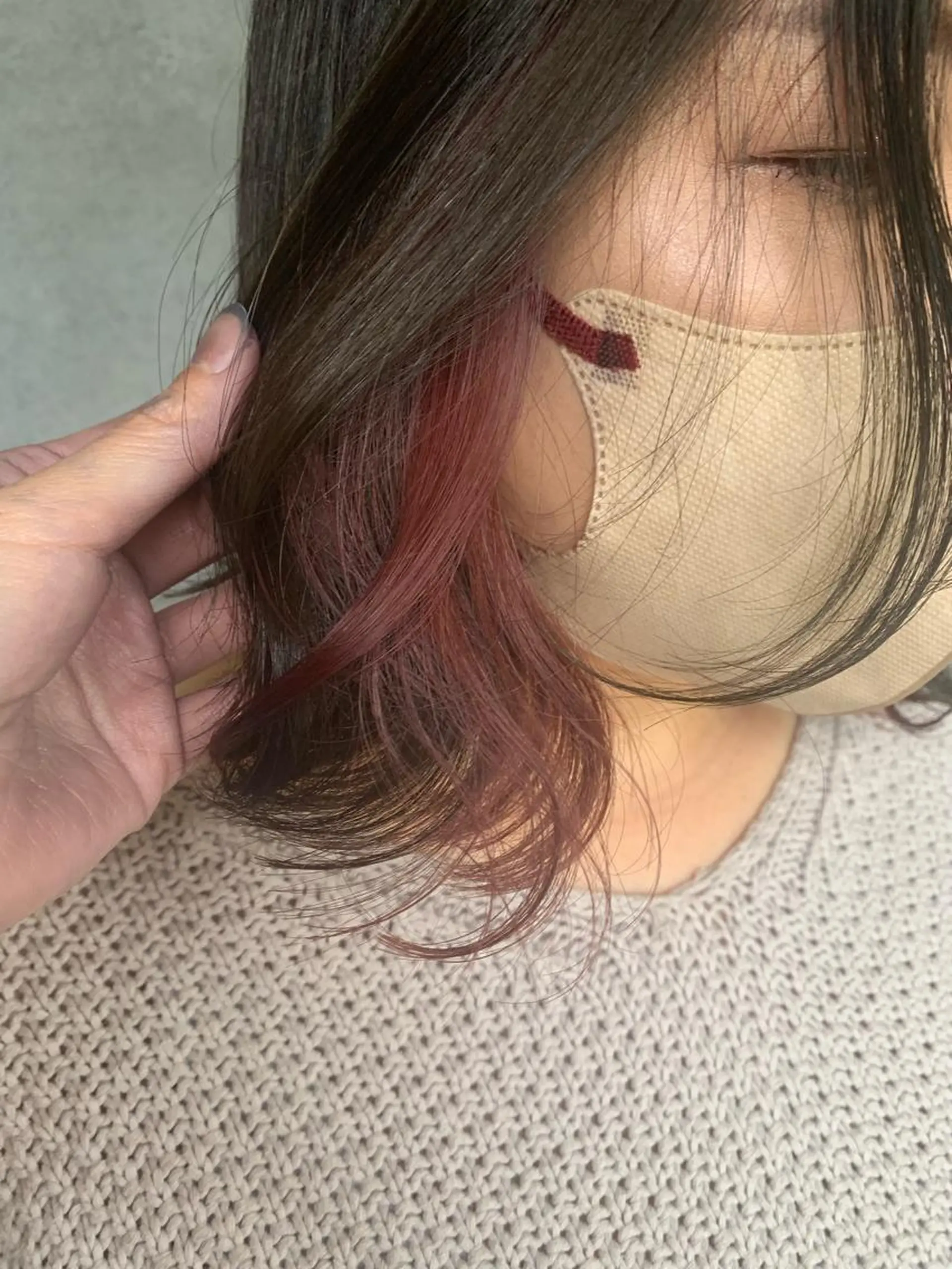 カラー ピンクカラー 西村 真実子のヘアスタイル