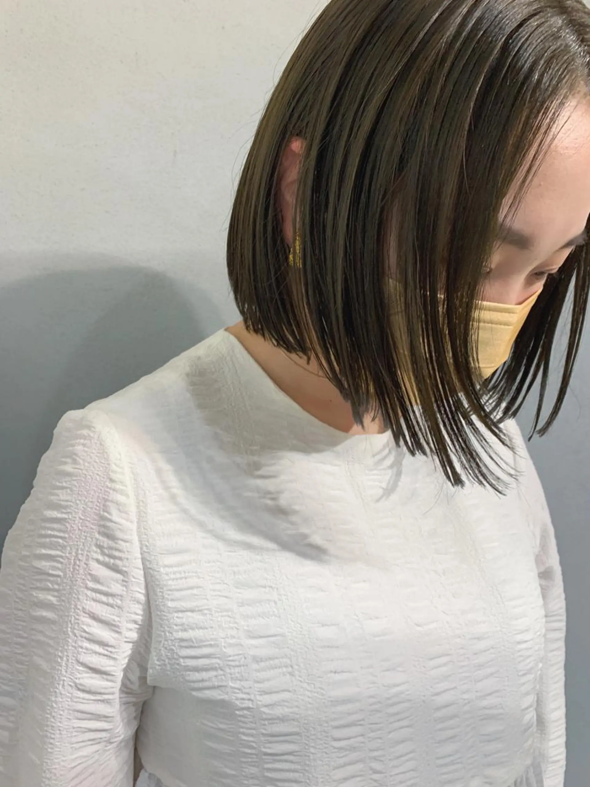 ショート カラー ボブパーマコテ巻き風 パーマNo1深江秀平のヘアスタイル