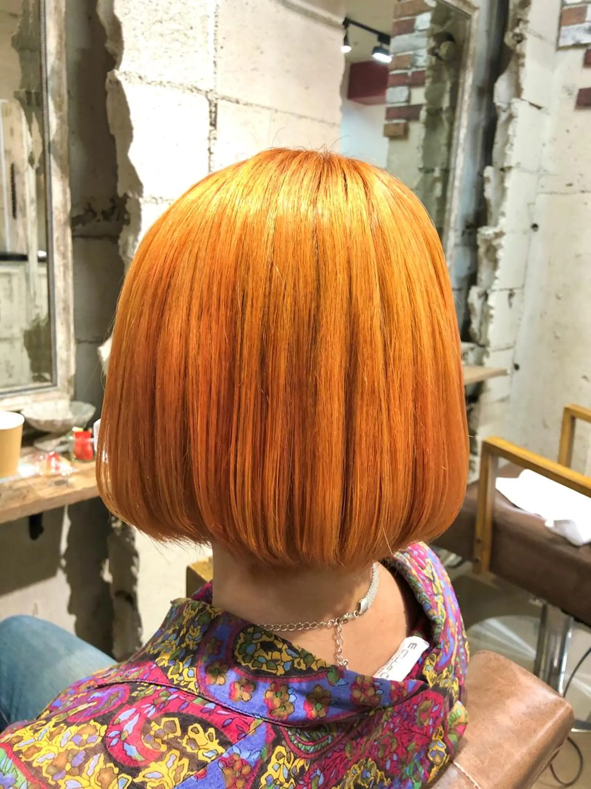 ミディアム カラー ブリーチ ケアブリーチ ダブルカラー 桐原 竜也のヘアスタイル