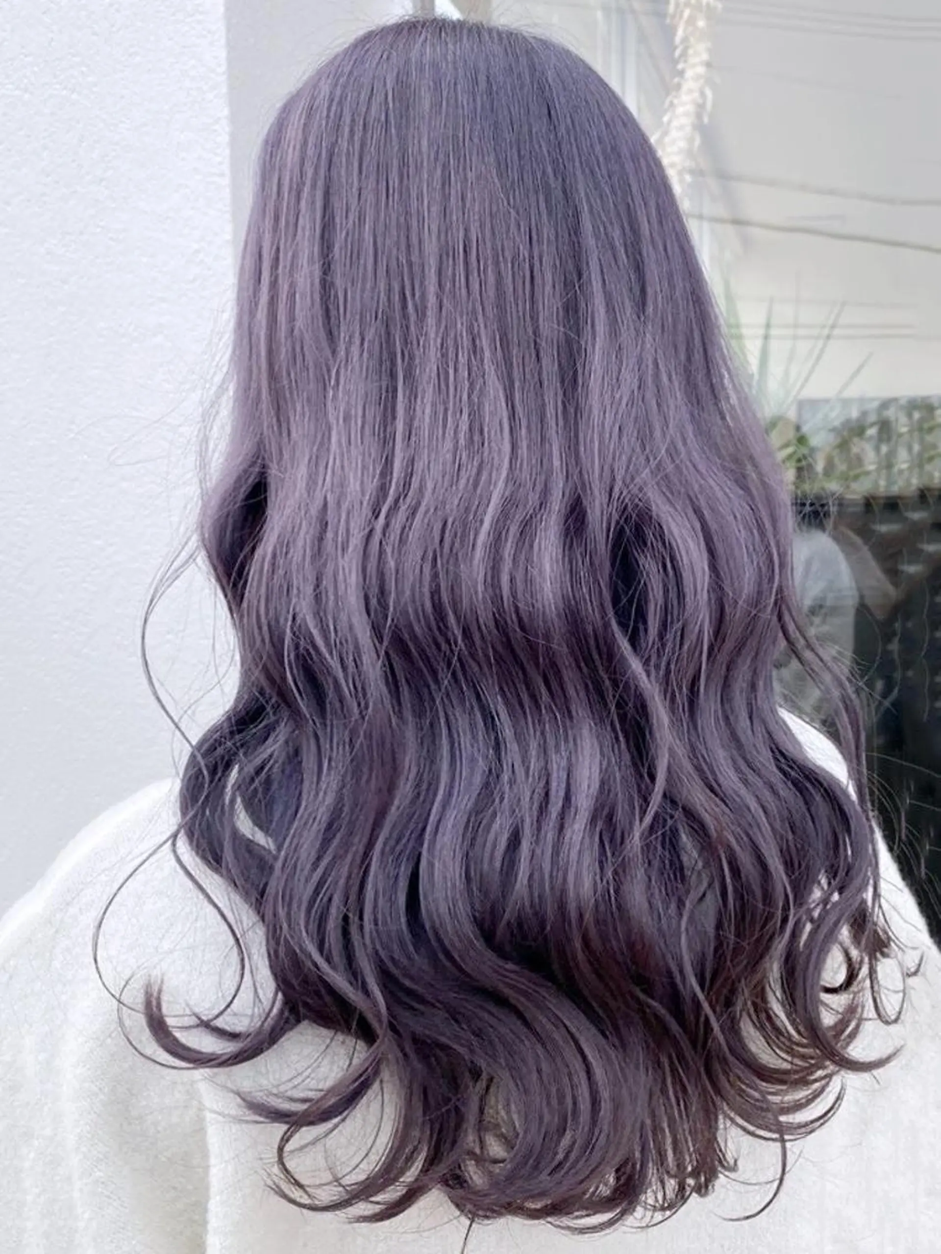 セミロング カラー パーマ ヘアアレンジ パープルカラー ITbyALBUM 八王子店のヘアスタイル