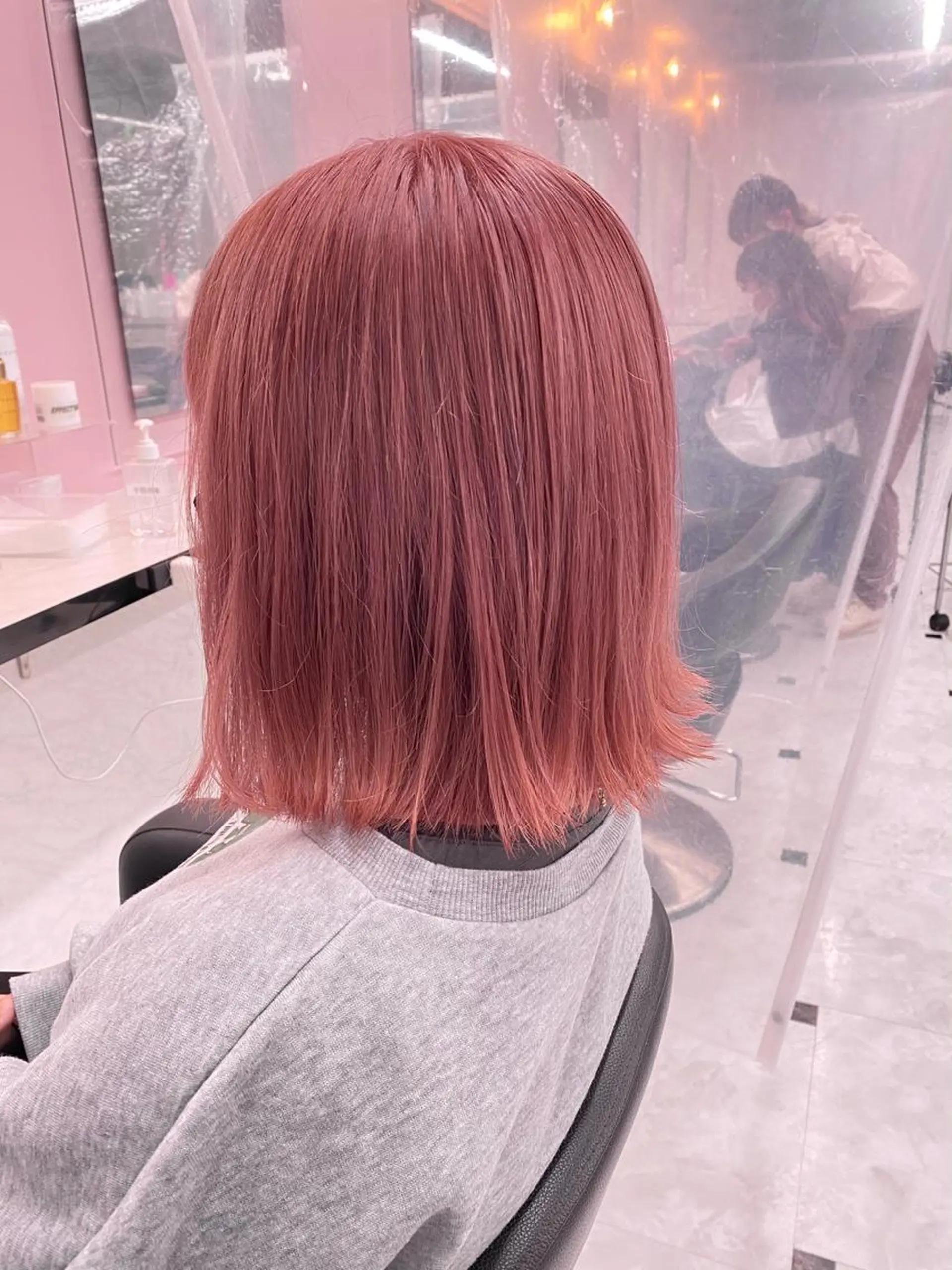 ミディアム カラー ダブルカラー 韓国レイヤーKYONのヘアスタイル