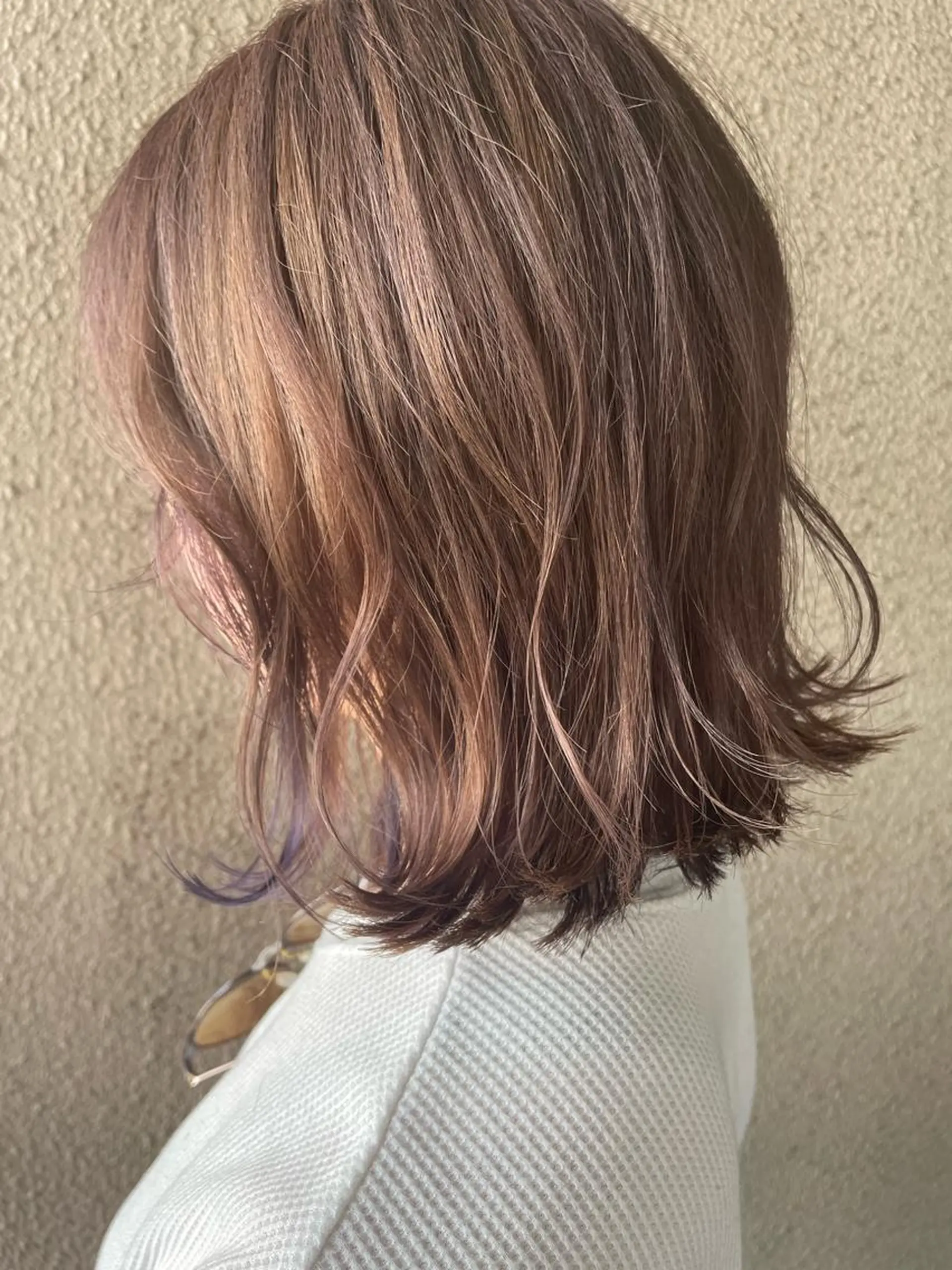 ミディアム カラー ブリーチ グレージュ ラベンダーカラー ラベンダーグレージュ ラベンダーグレー カット ヘアカラー トリートメント サダハルカ ｜chouetteのヘアスタイル