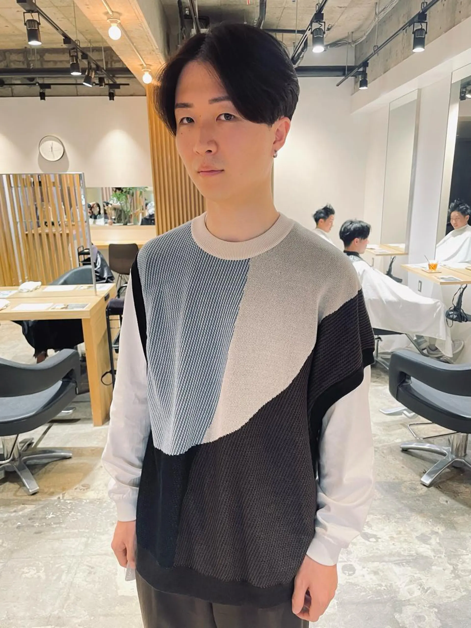 ミディアム メンズ センターパート ruki yabeのヘアスタイル