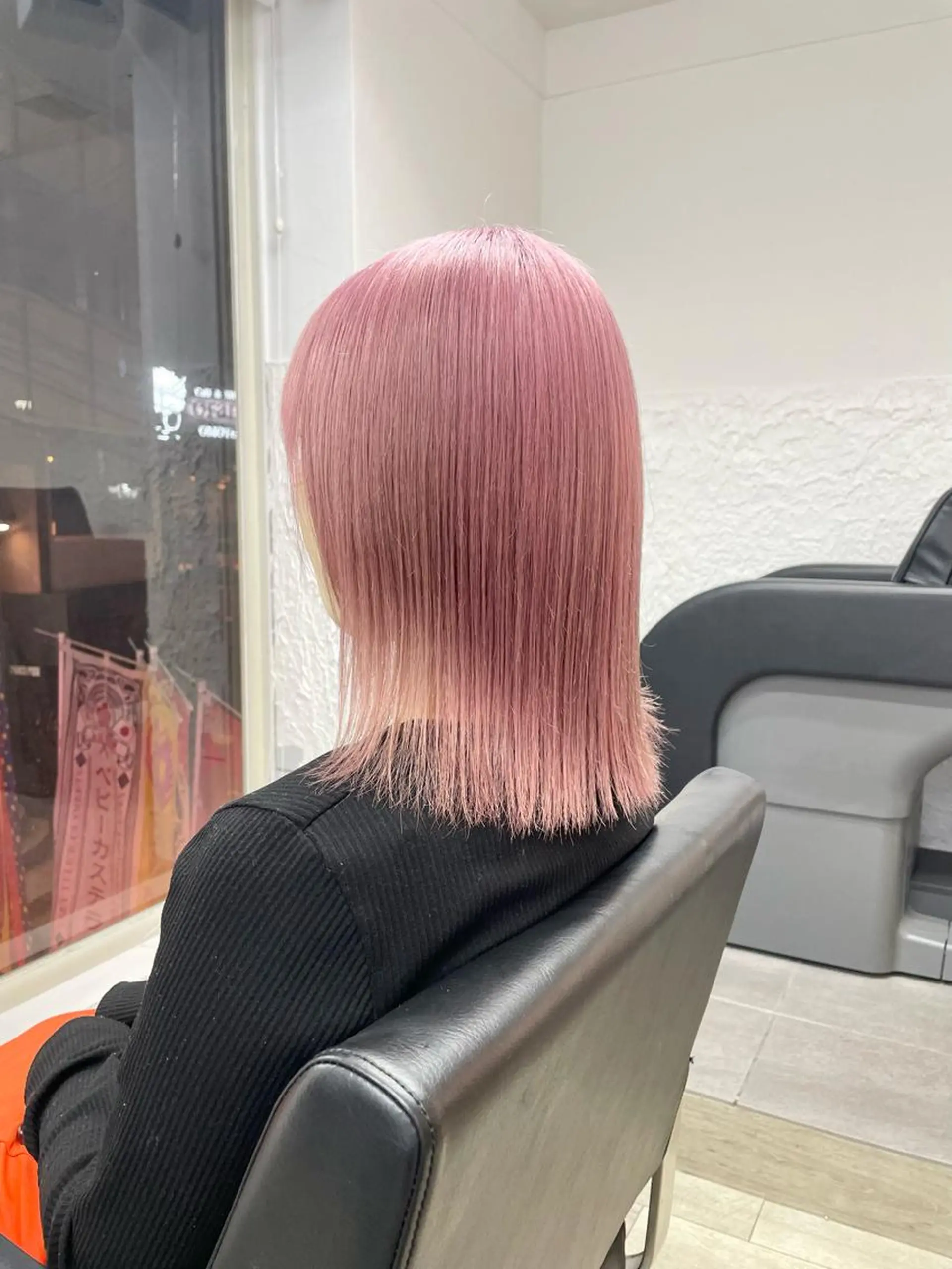 ミディアム カラー ピンクカラー ヘアカラー トリートメント ヘアセット meme原宿所属・ブロンド・ハイトーン /遠藤将太のヘアスタイル