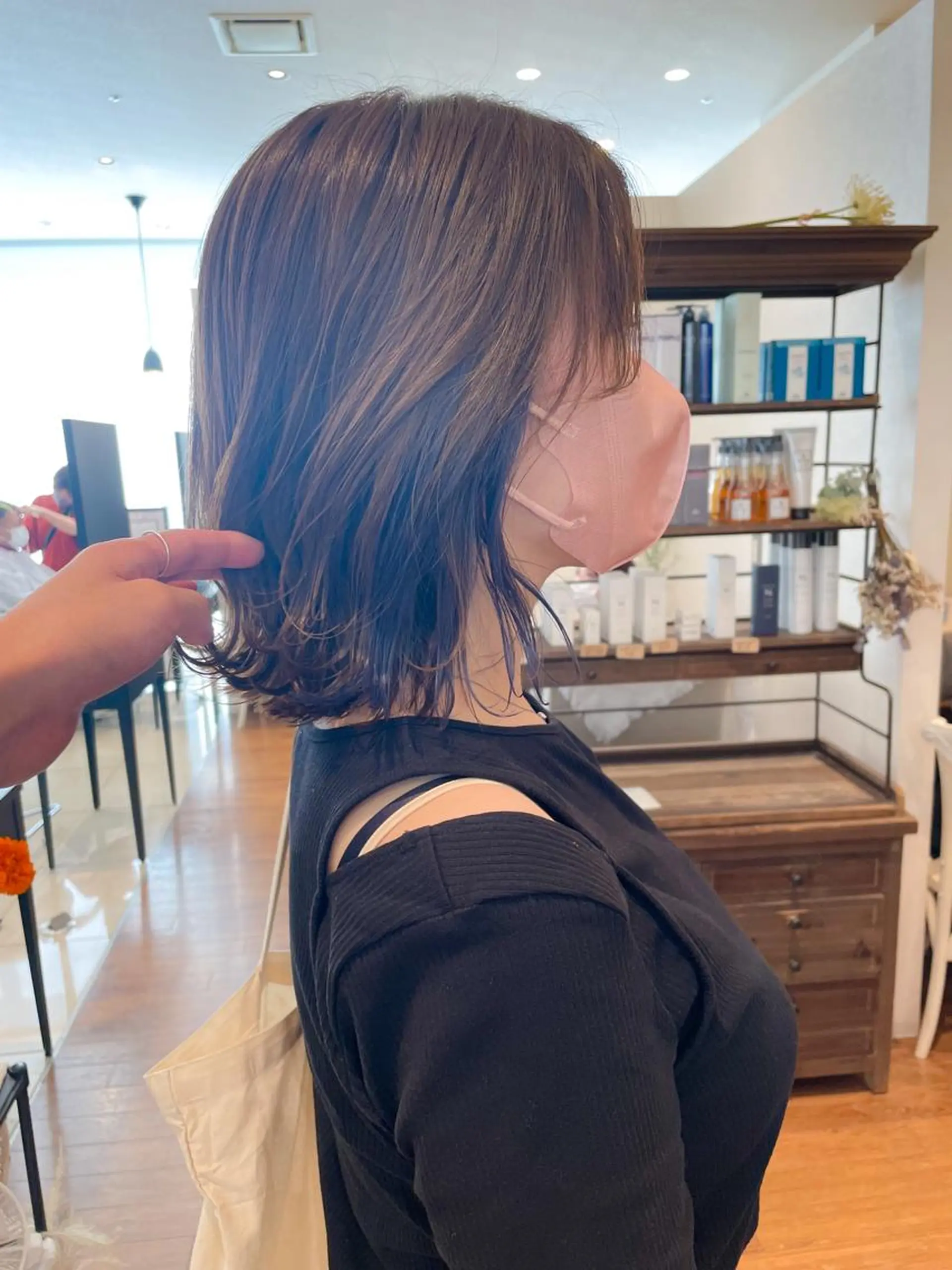 ショート カラー ブルーカラー ブルーラベンダー イヤリングカラー ラベンダーカラー ヘアカラー 髪質改善/ブリーチ 田代 龍我のヘアスタイル
