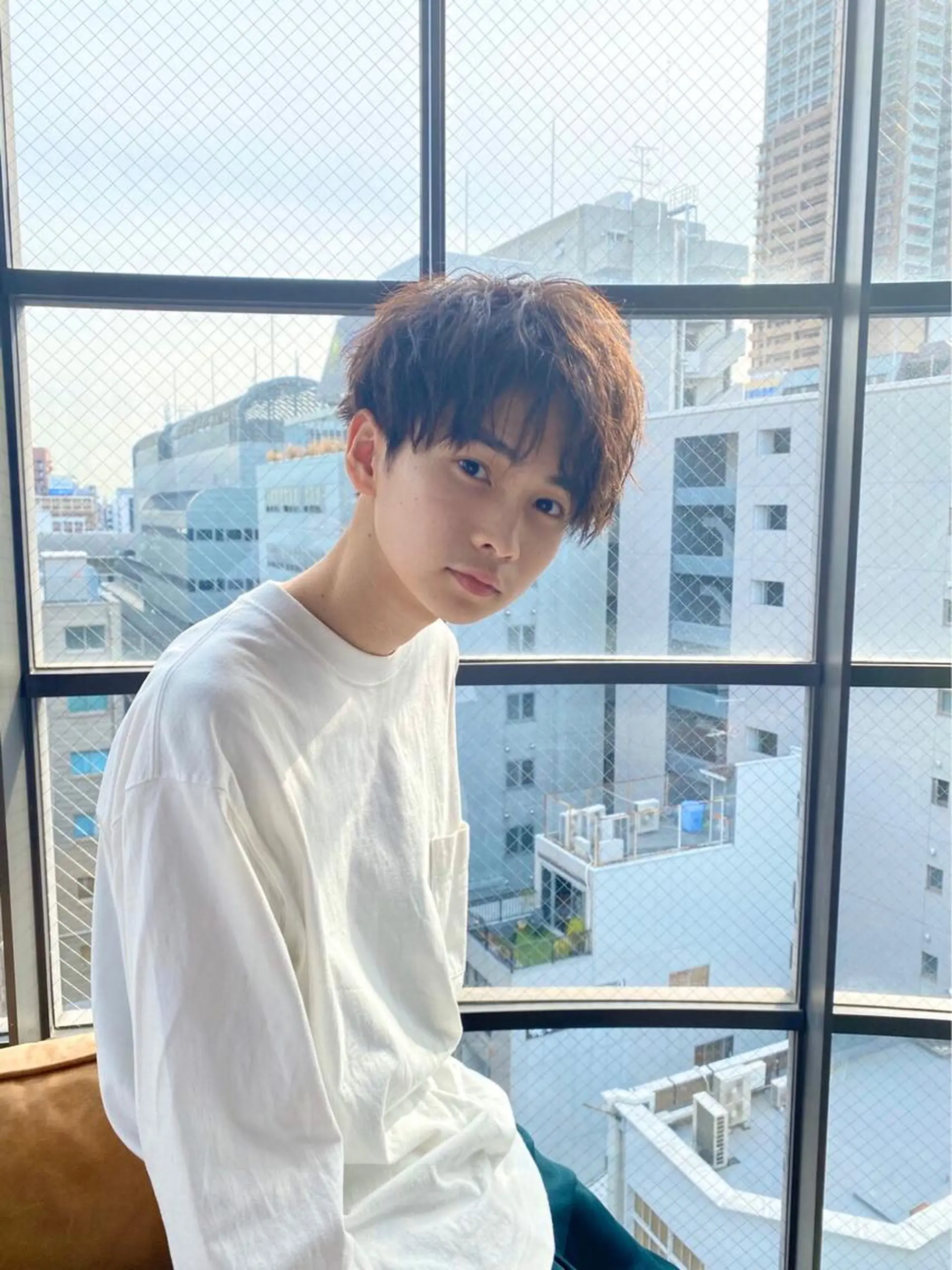 ショート カラー パーマ メンズ カット パーマ トリートメント 【Zina札幌大通】 店長　福間 和也のヘアスタイル